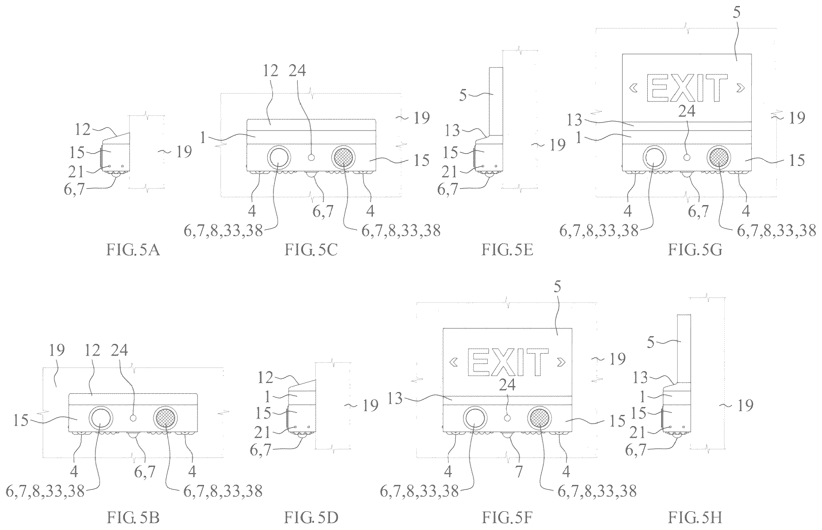 Patent US12480630 Figure 6 – Building egress lighting apparatus method and system with direction designator projection features