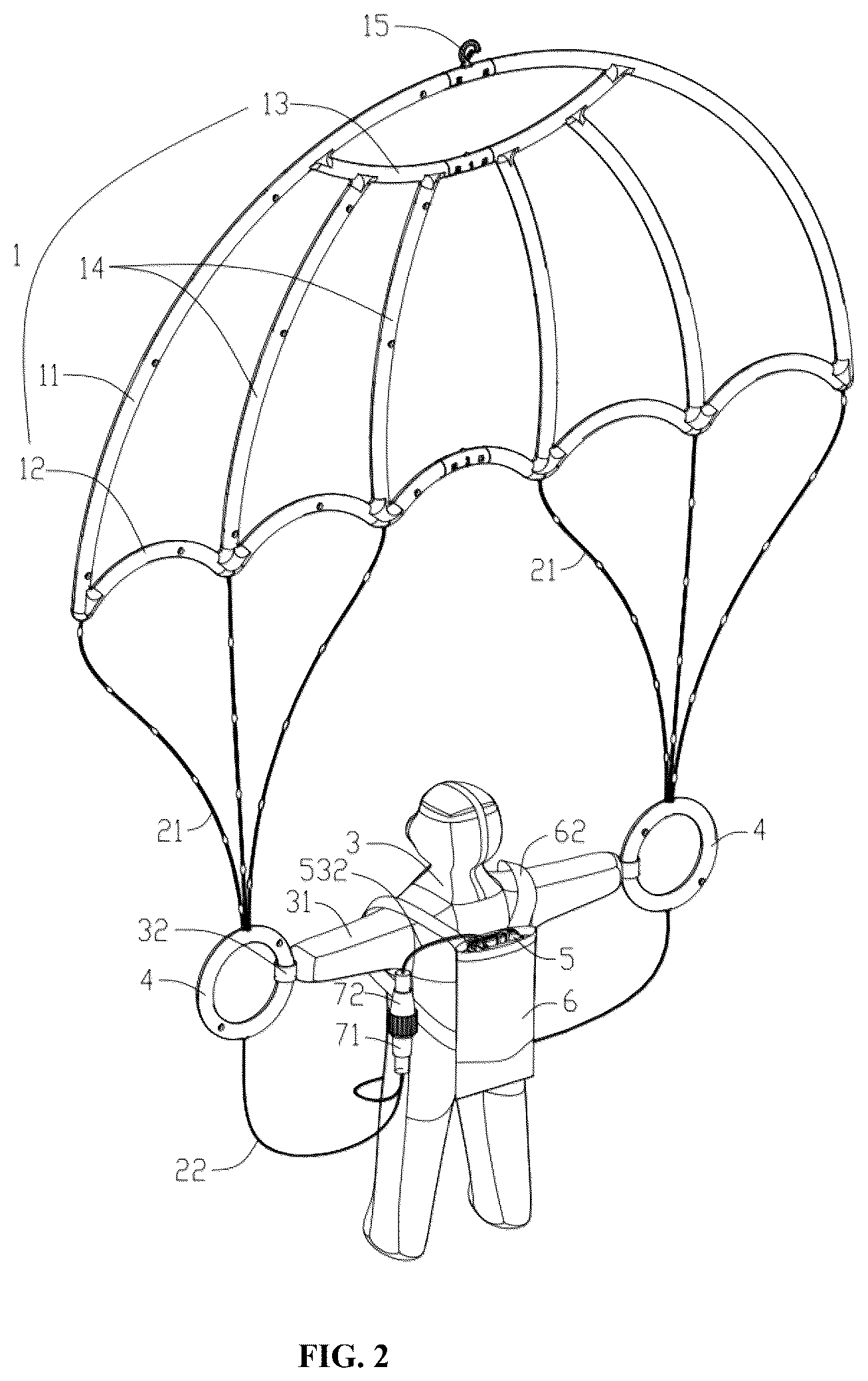 Patent US12480631 Figure 2 – Decorative lamp