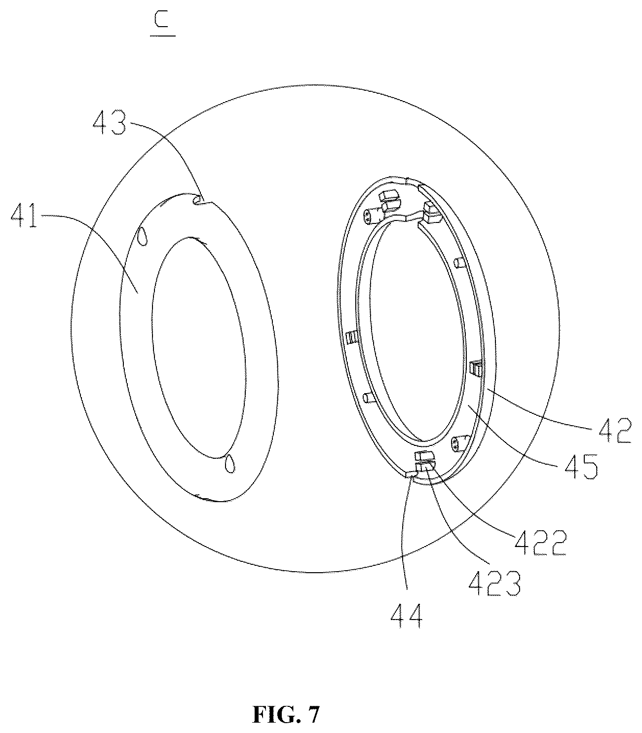 Patent US12480631 Figure 7 – Decorative lamp