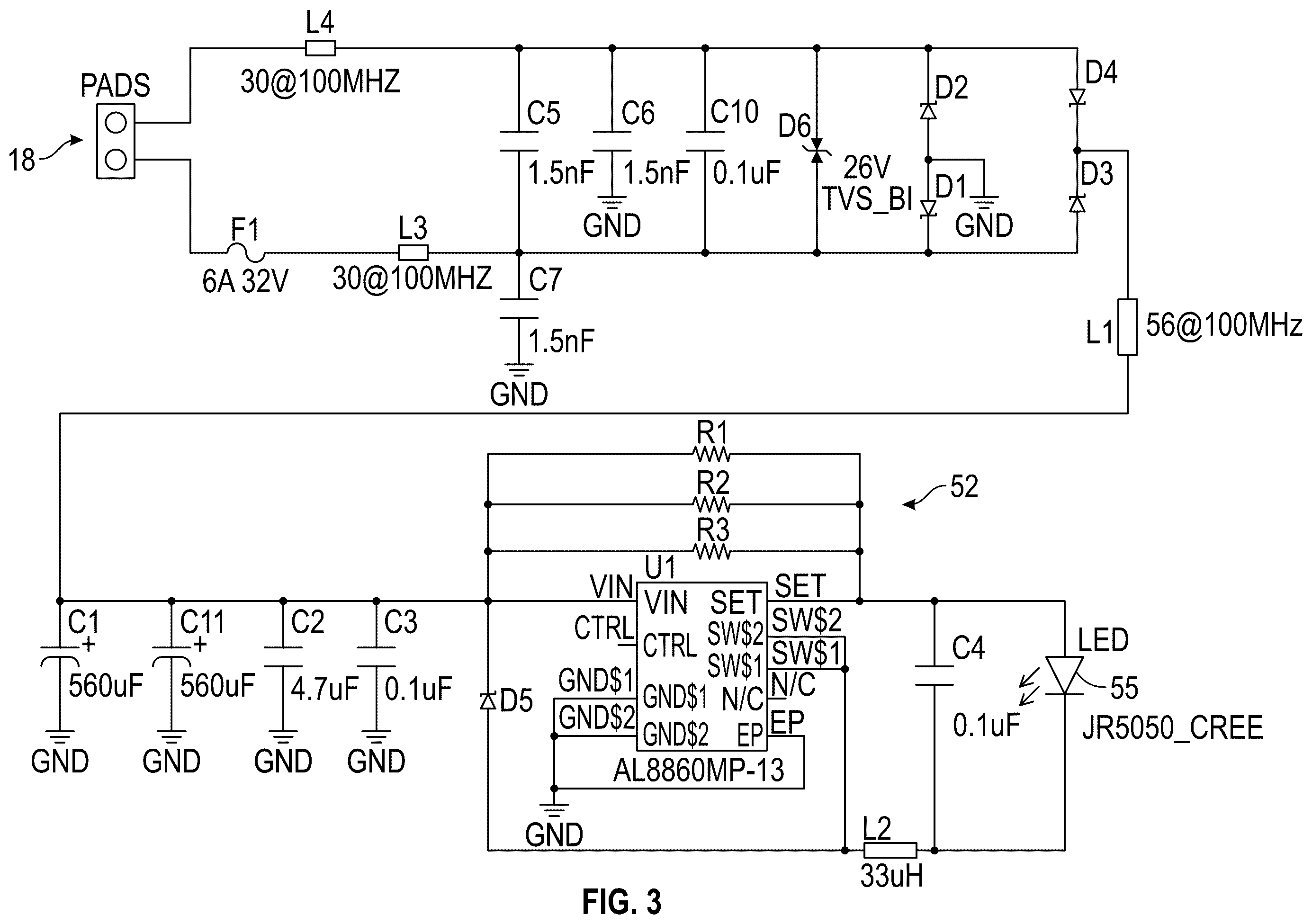 Patent US12480641 Figure 3 – Methods and apparatus for tool-less exterior led lighting fixtures