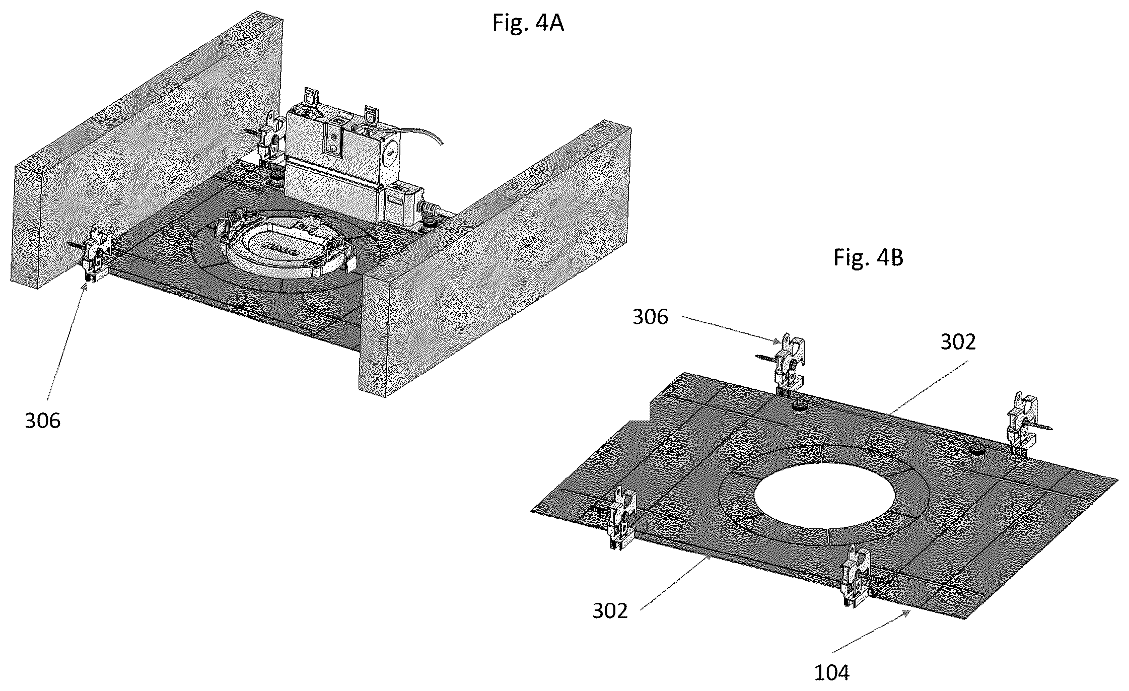 Patent US12480644 Figure 3 – Configurable flat mounting frame with hanger bars