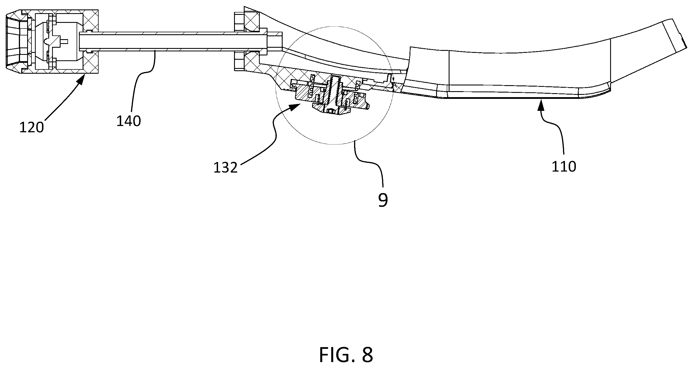Patent US12480645 Figure 8 – Helmet mounted multispectral illumination device