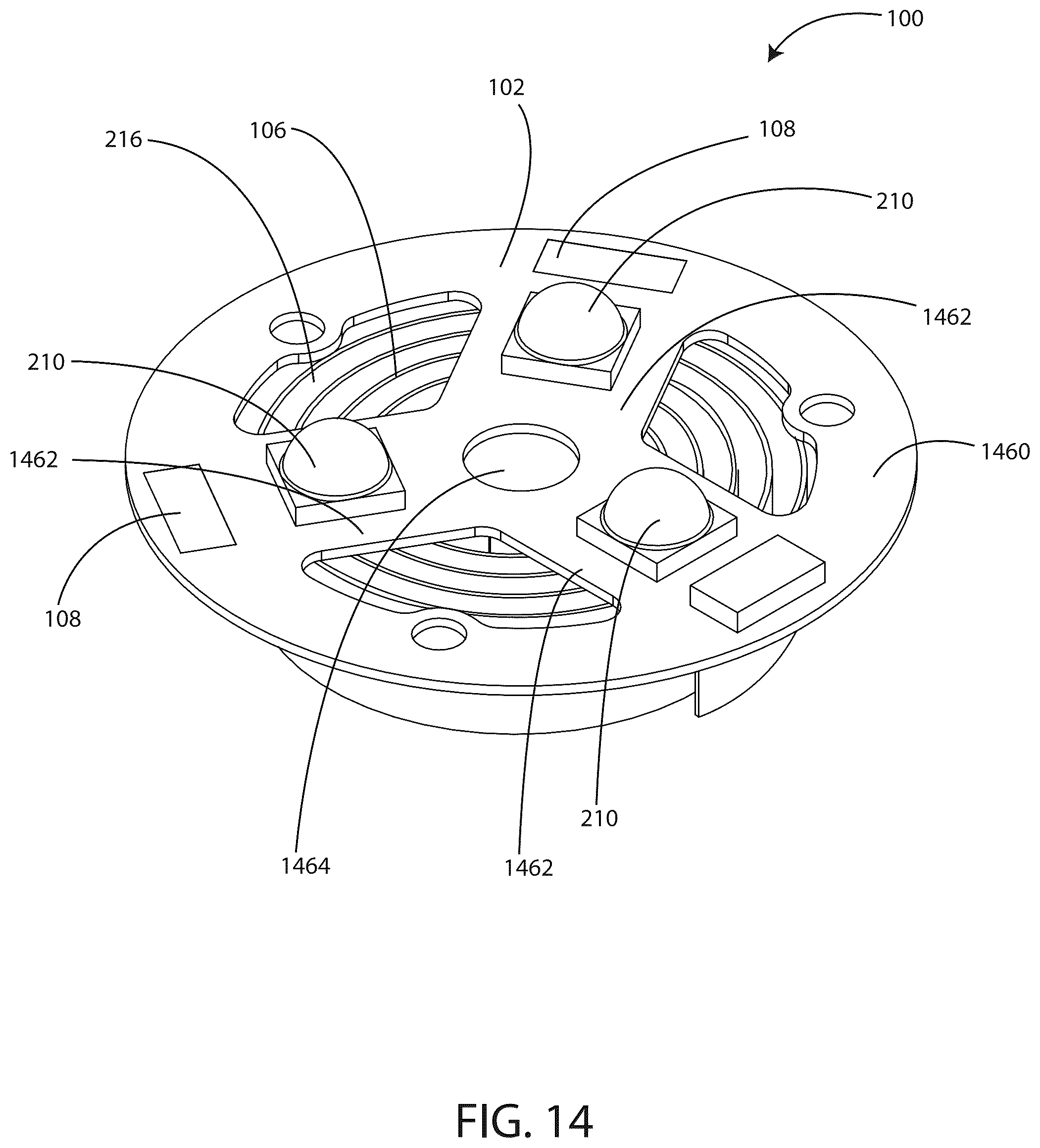 Patent US12480649 Figure 14 – Compact high output LED light source with heat sink