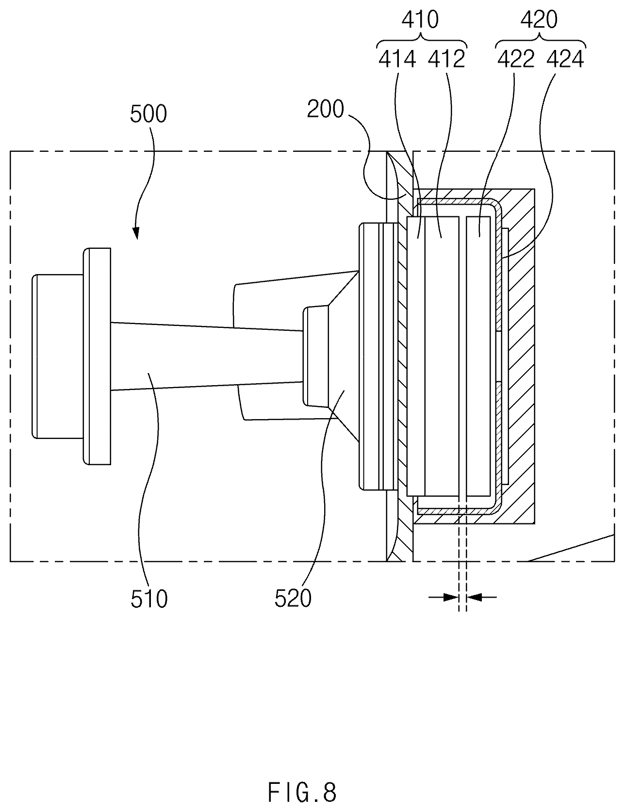Patent US12480652 Figure 8 – Lamp for vehicle, vehicle, and method of operating lamp for vehicle