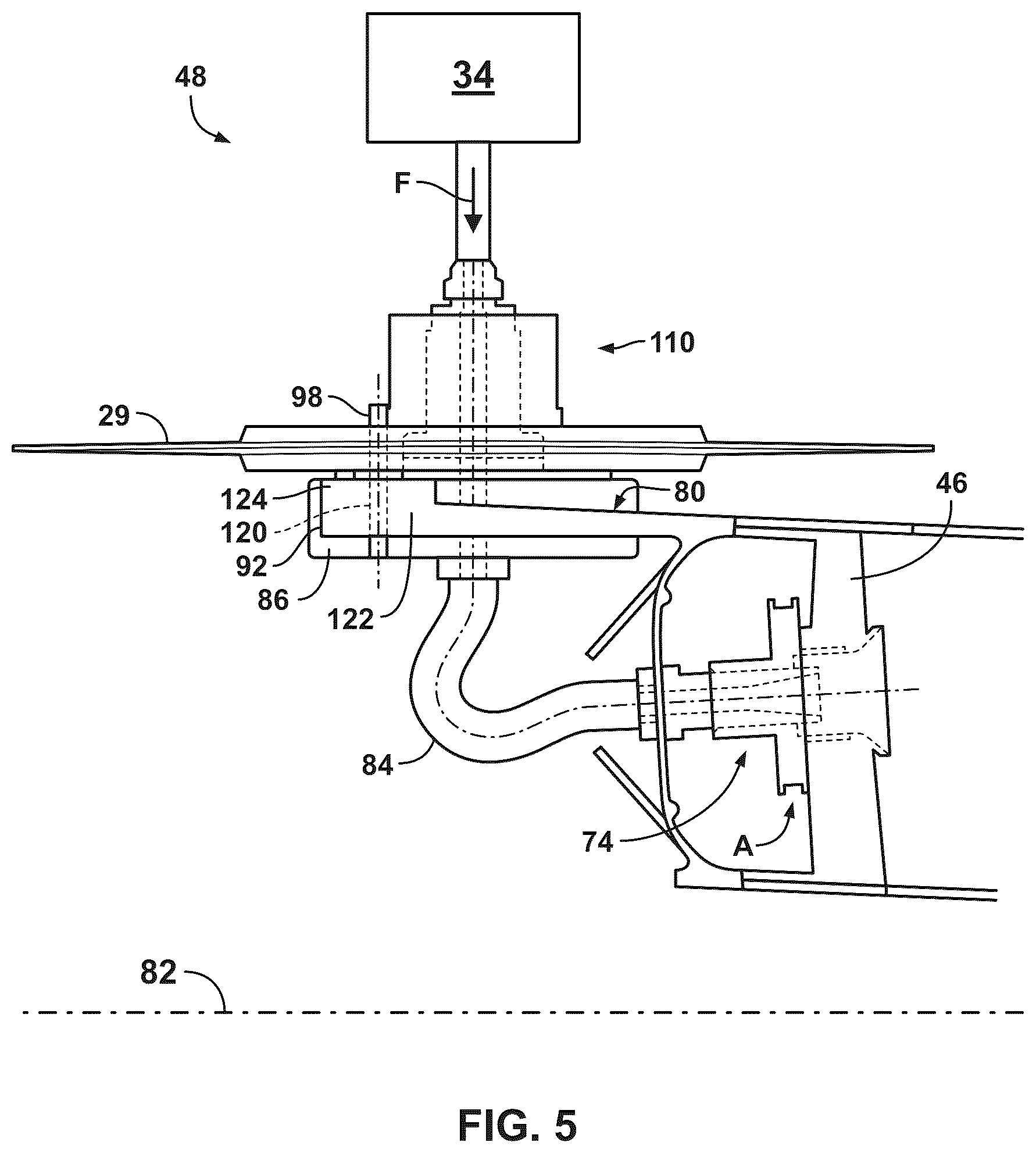 Patent US12480657 Figure 5 – Gas turbine engine and fuel nozzle therefor