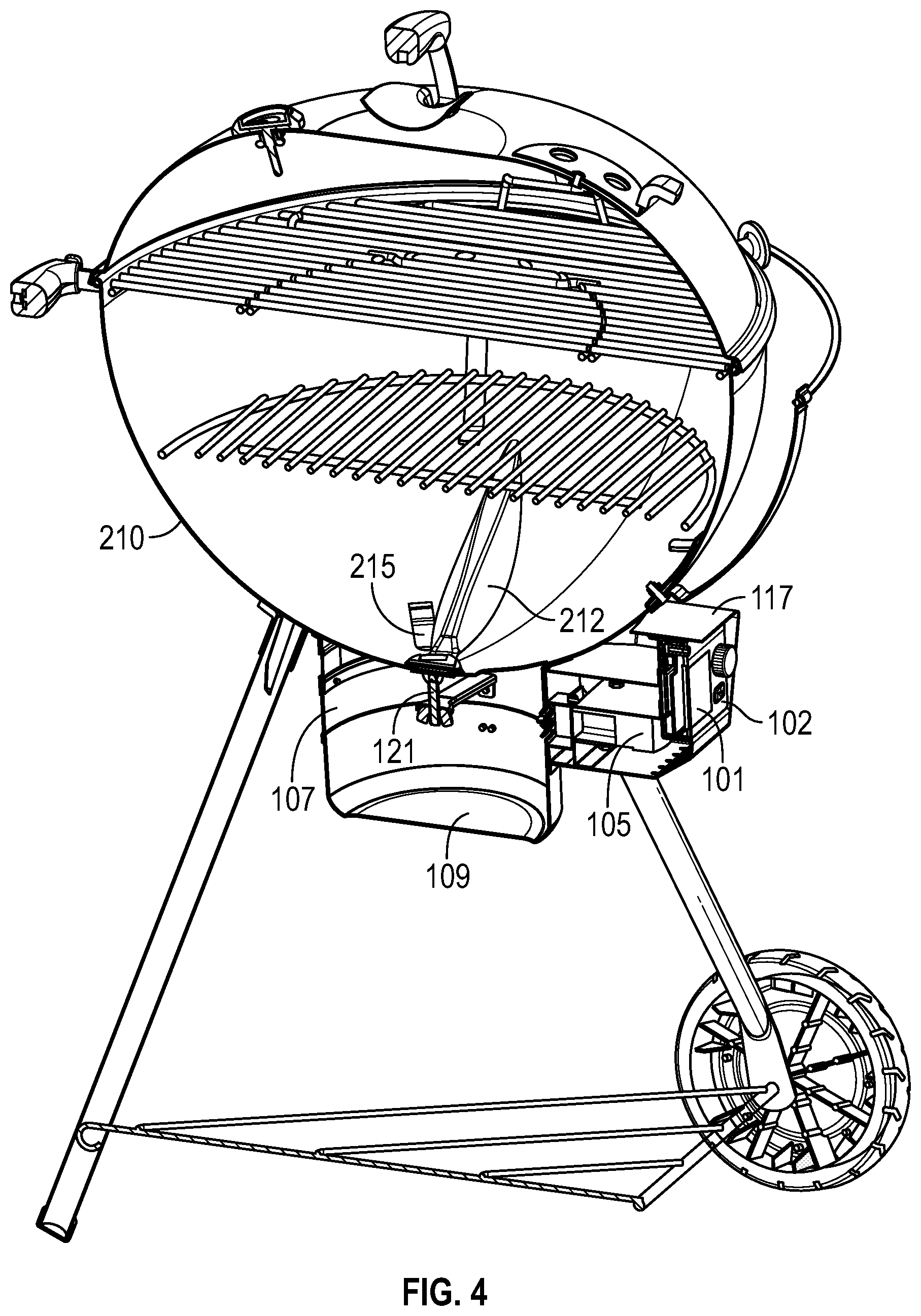 Patent US12480660 Figure 4 – System and method for forced air control in a kamado-style cooker