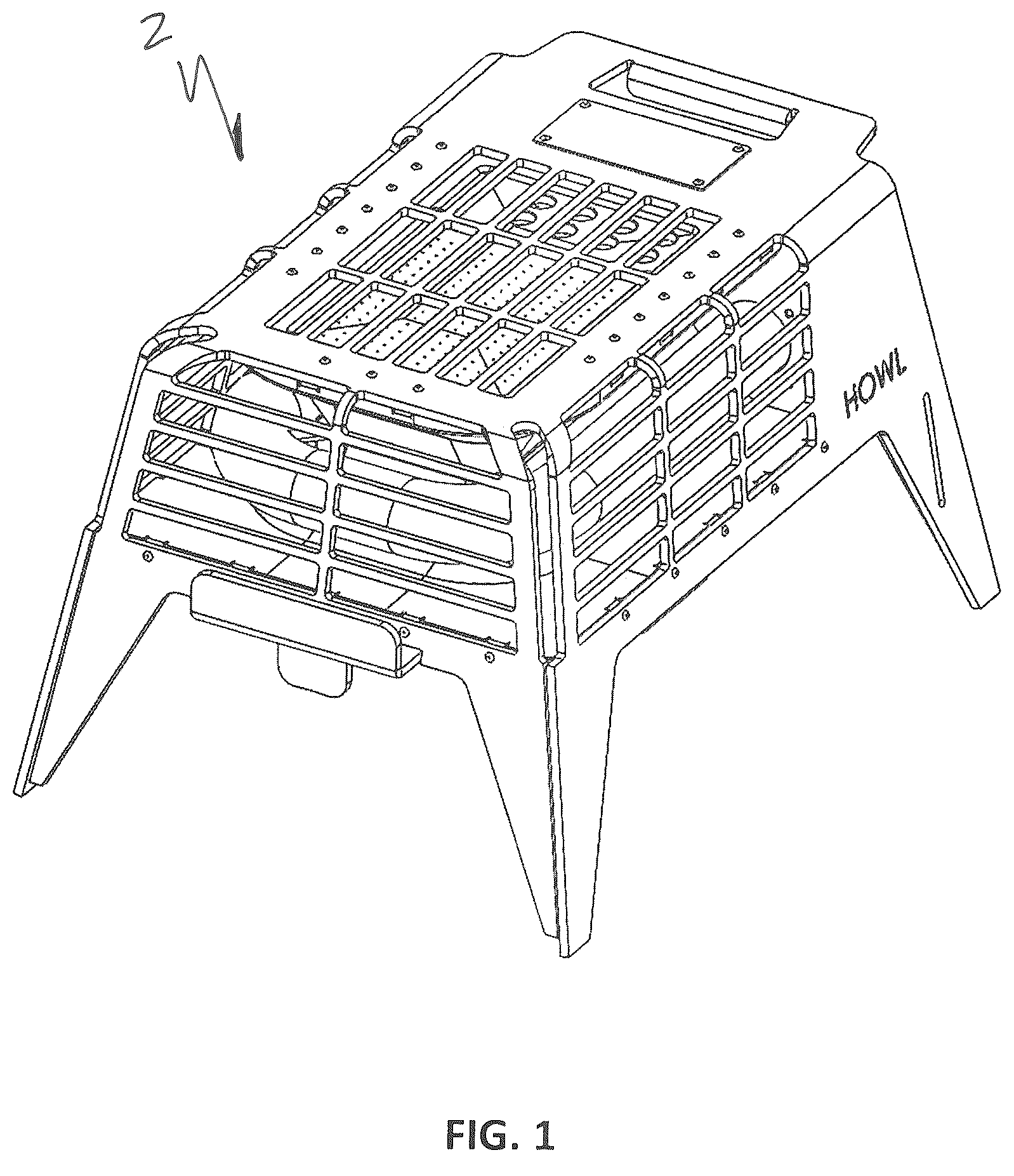 Patent US12480661 Figure 1 – Portable heating device