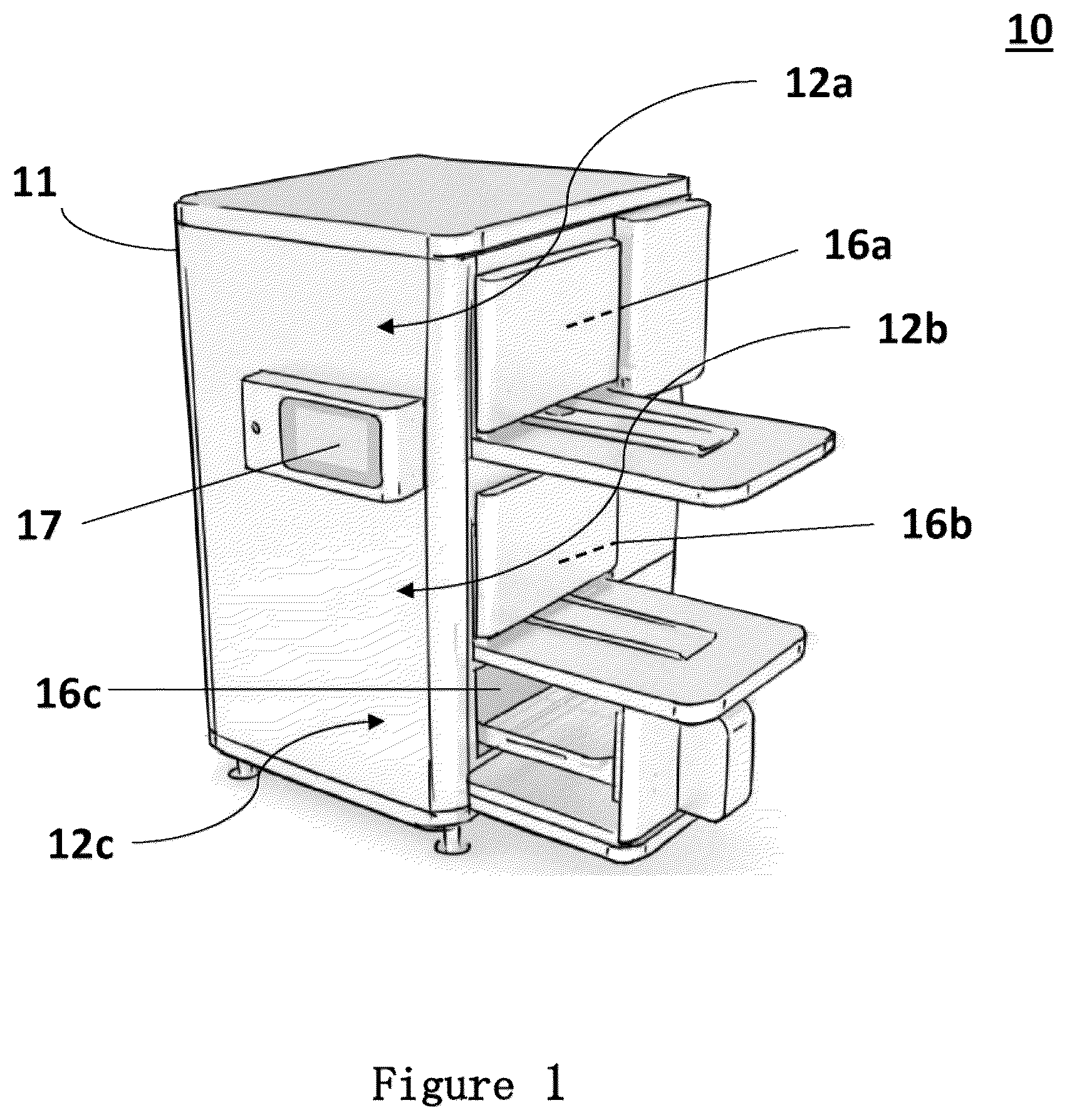 Patent US12480662 Figure 1 – Modular cooking appliance having a user interface