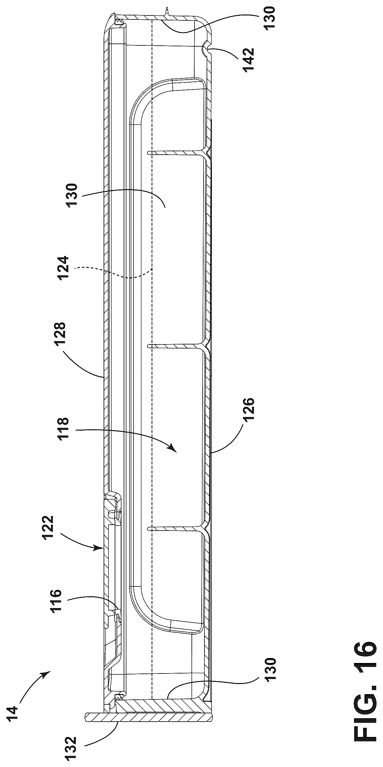 Patent US12480663 Figure 16 – Securement and release assembly for a component of an appliance, appliance including the same and oven including the same for a refillable water reservoir for use with steam cooking