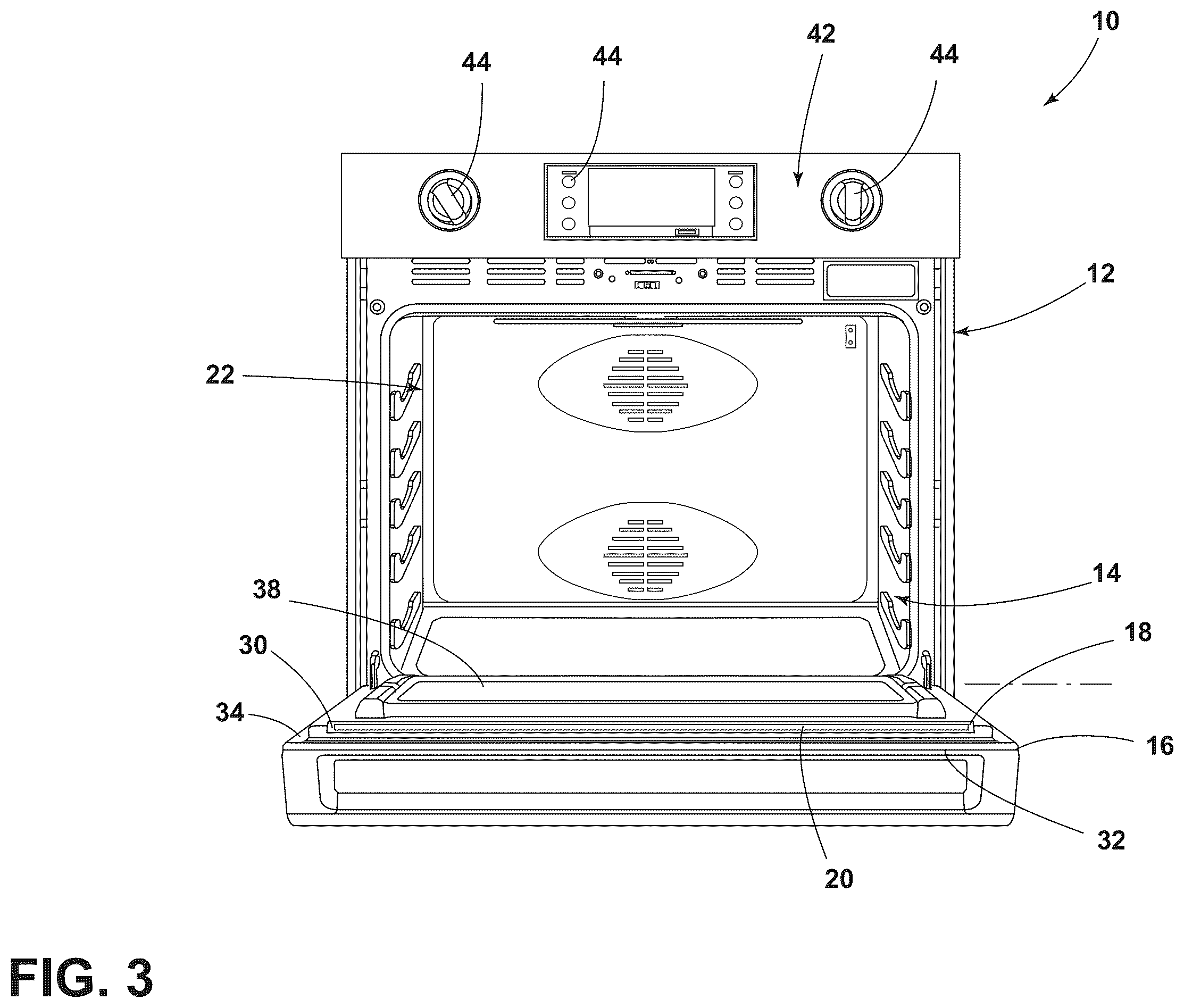 Patent US12480664 Figure 3 – Cooking appliance
