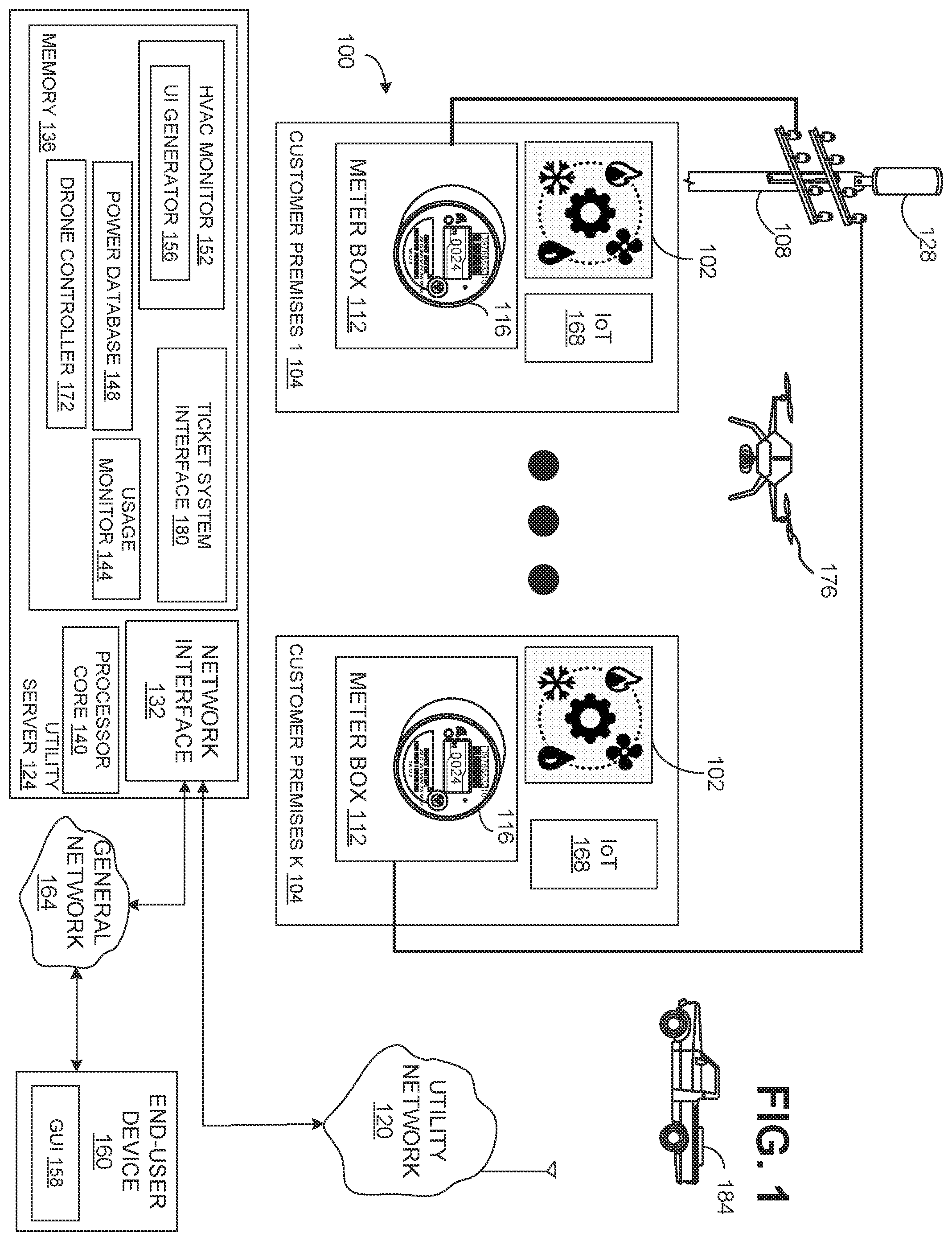 Patent US12480674 — HVAC equipment health check after weather event — Figure 1