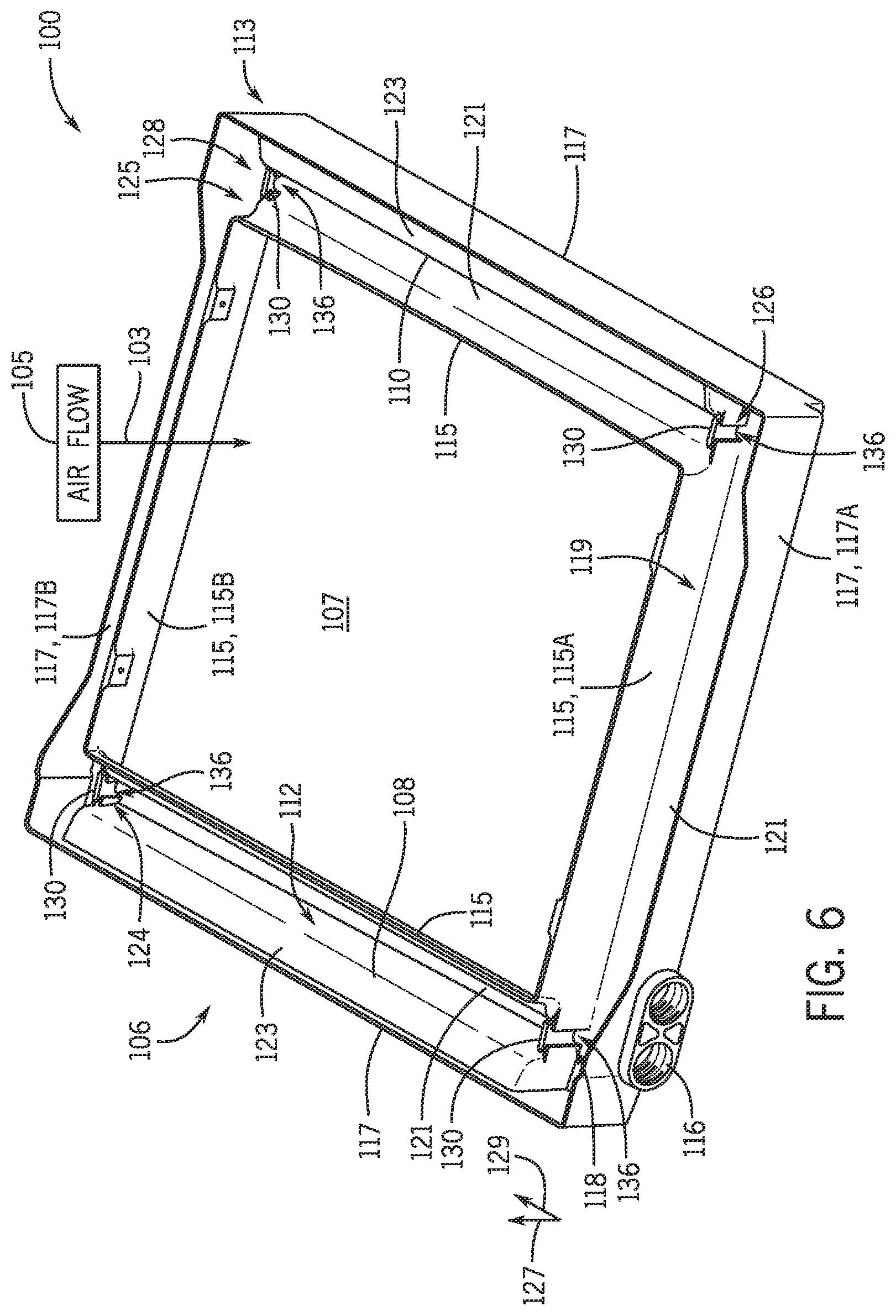 Patent US12480685 Figure 6 – Shield for HVAC drain pan