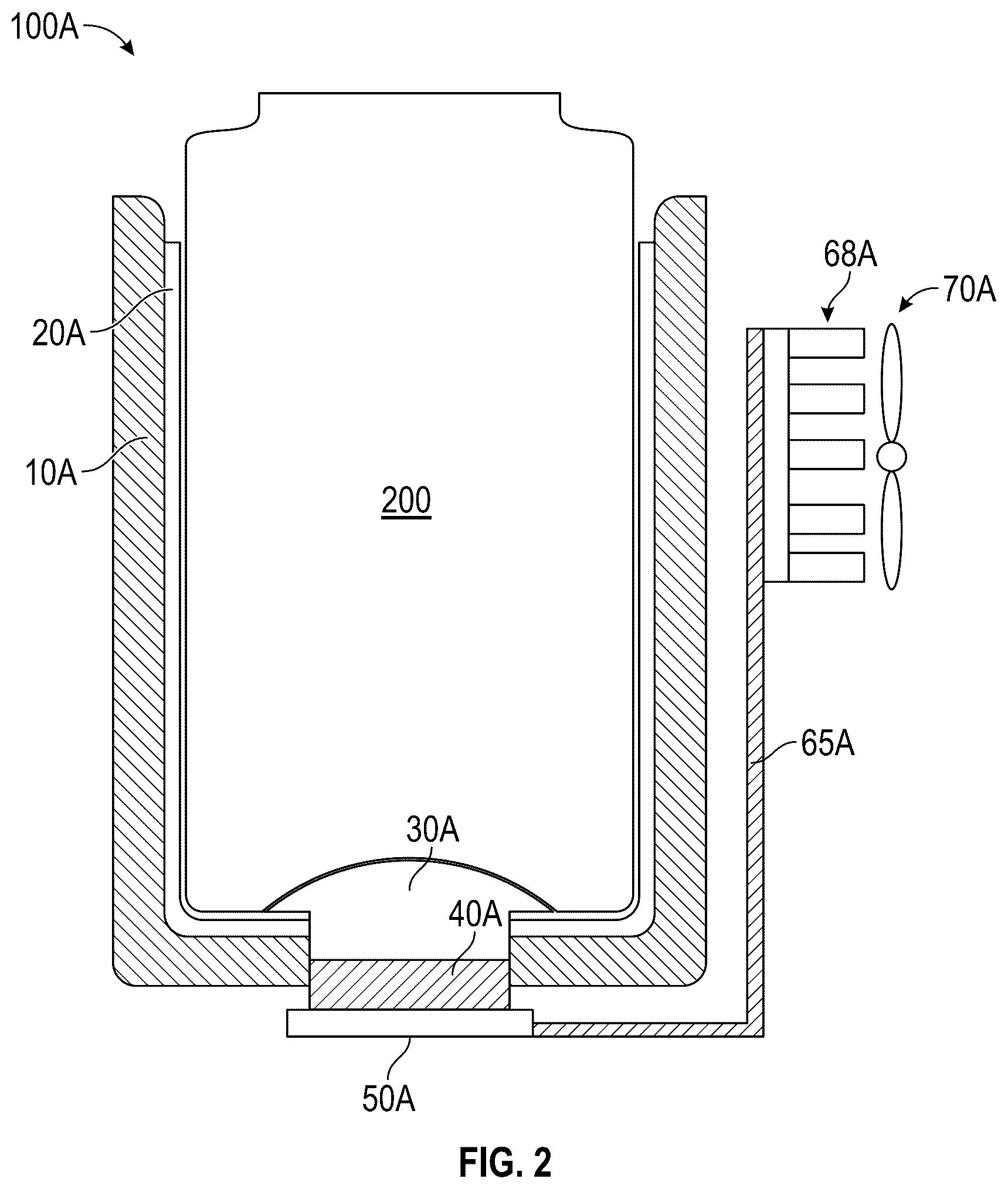 Patent US12480691 Figure 2 – Beverage container with active temperature control