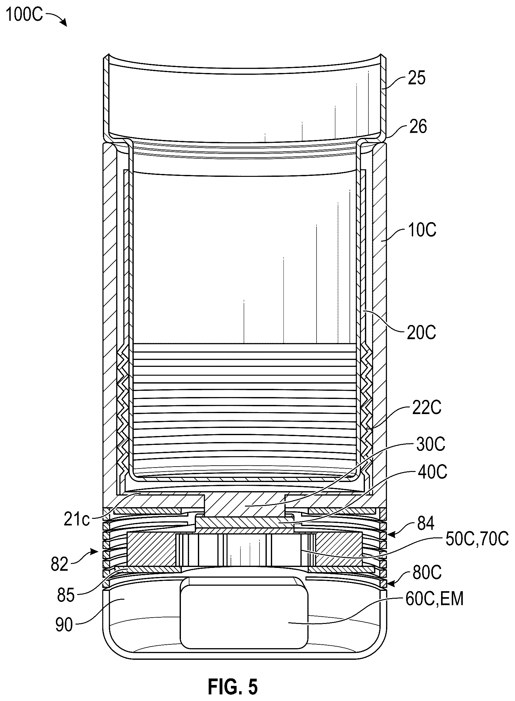 Patent US12480691 Figure 5 – Beverage container with active temperature control