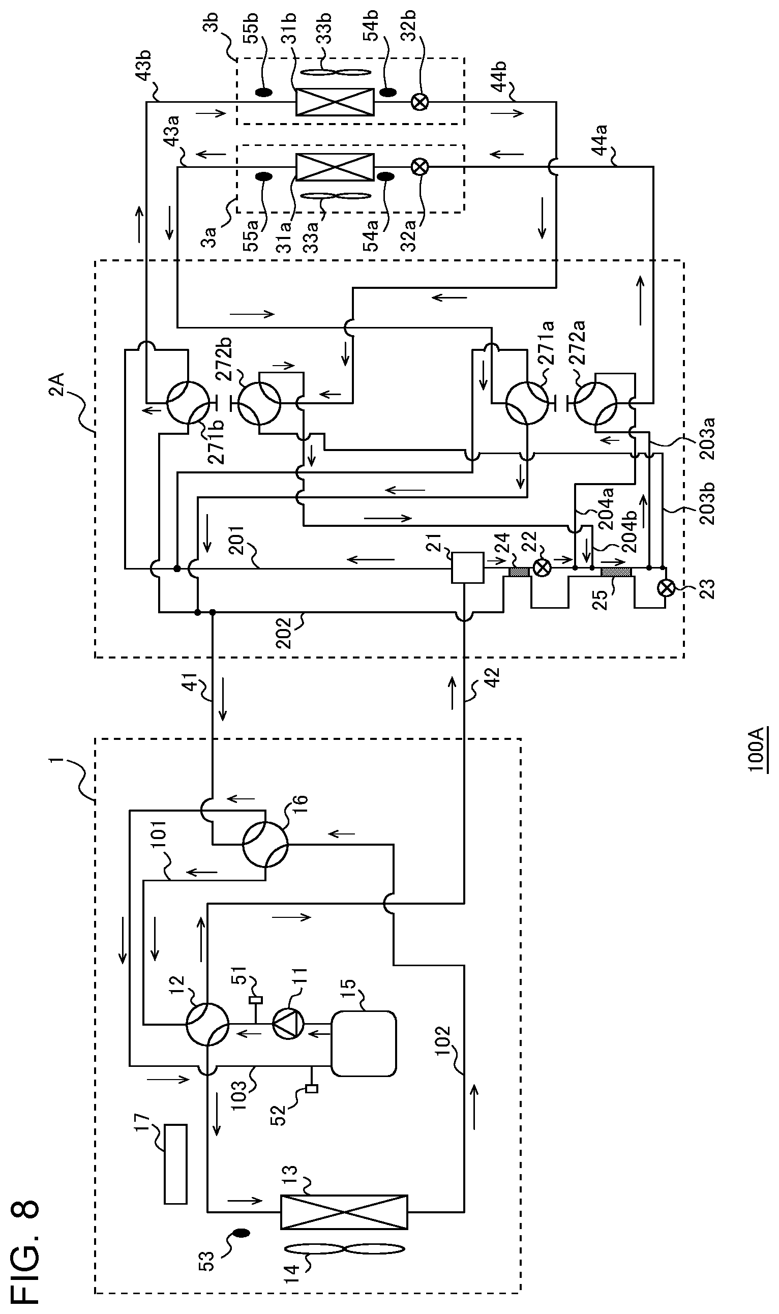 Patent US12480696 Figure 8 – Refrigeration cycle apparatus