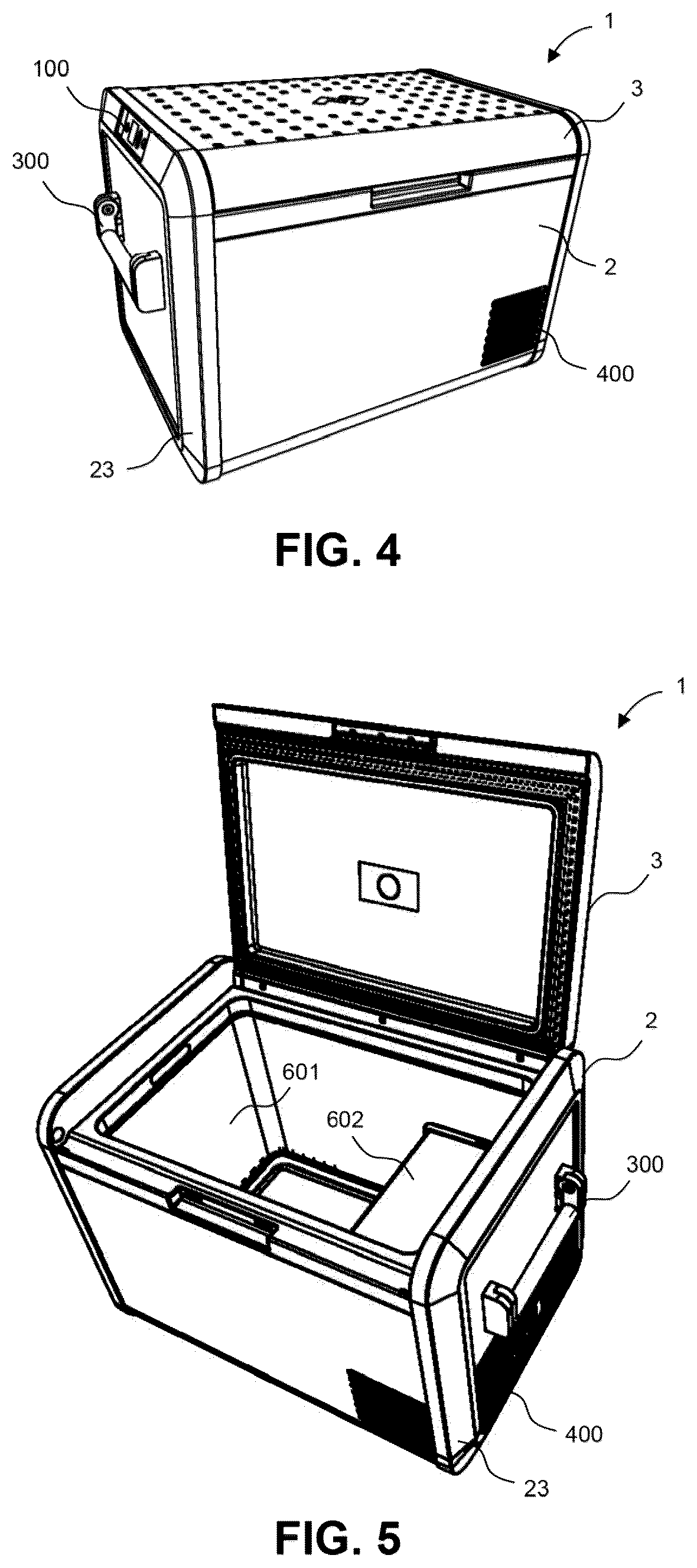 Patent US12480701 Figure 3 – Mobile cooling box with handle module