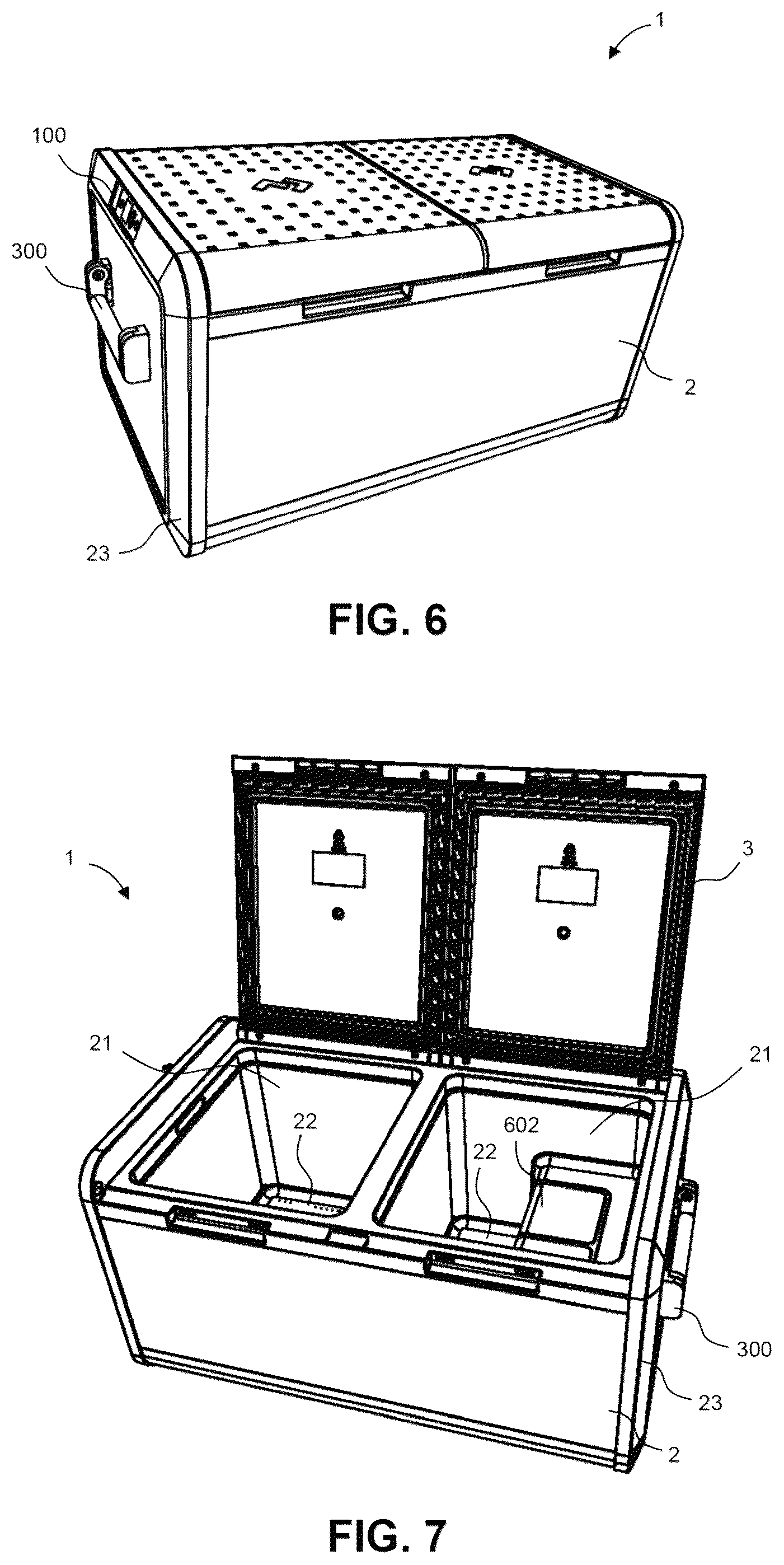 Patent US12480701 Figure 4 – Mobile cooling box with handle module