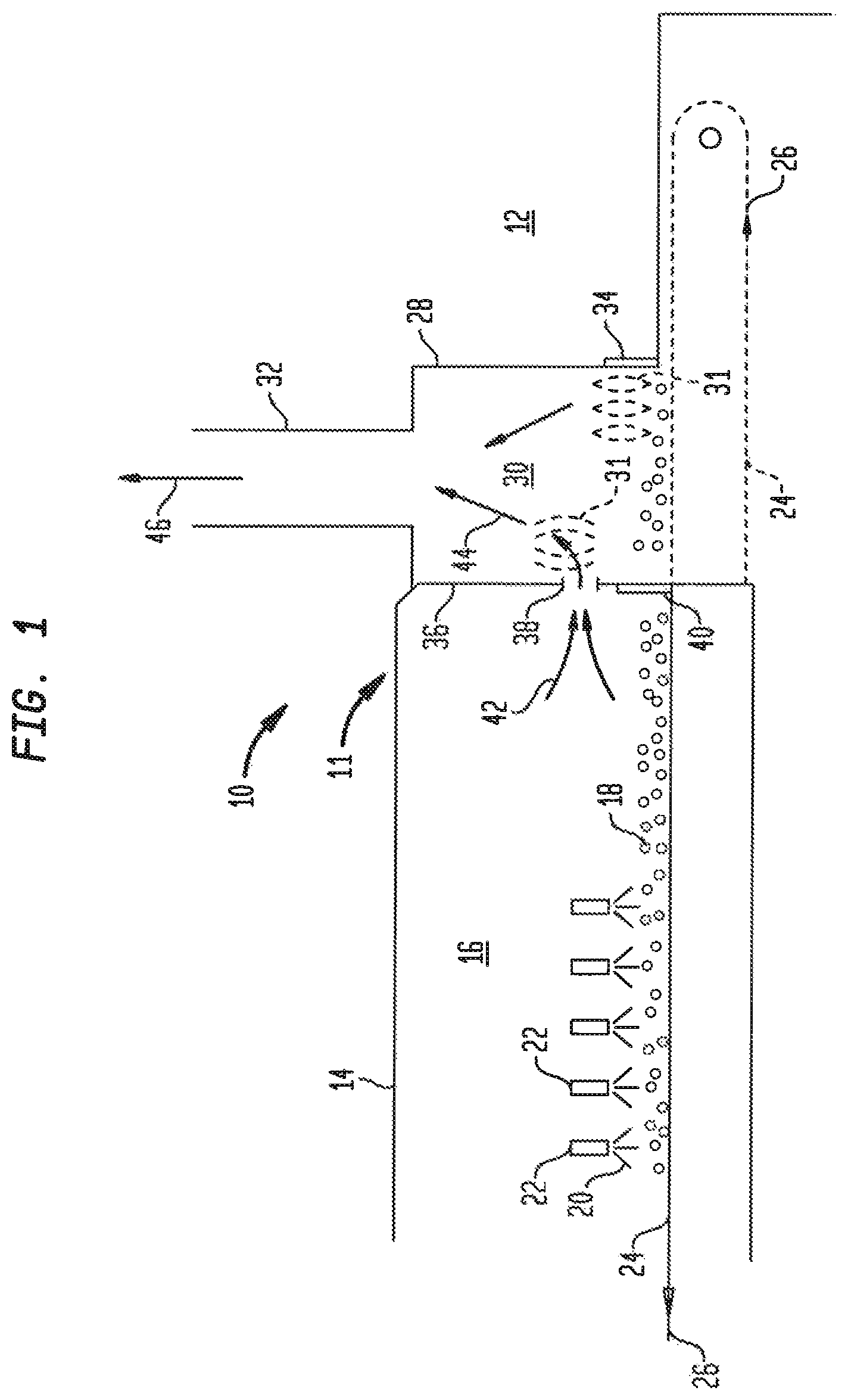 Patent US12480703 Figure 1 – Food freezer with internal exhaust