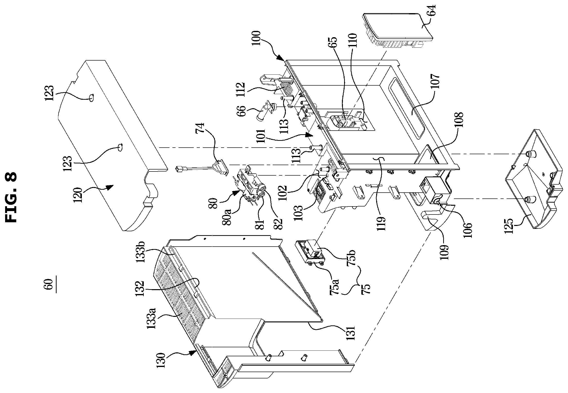 Patent US12480704 Figure 8 – Refrigerator