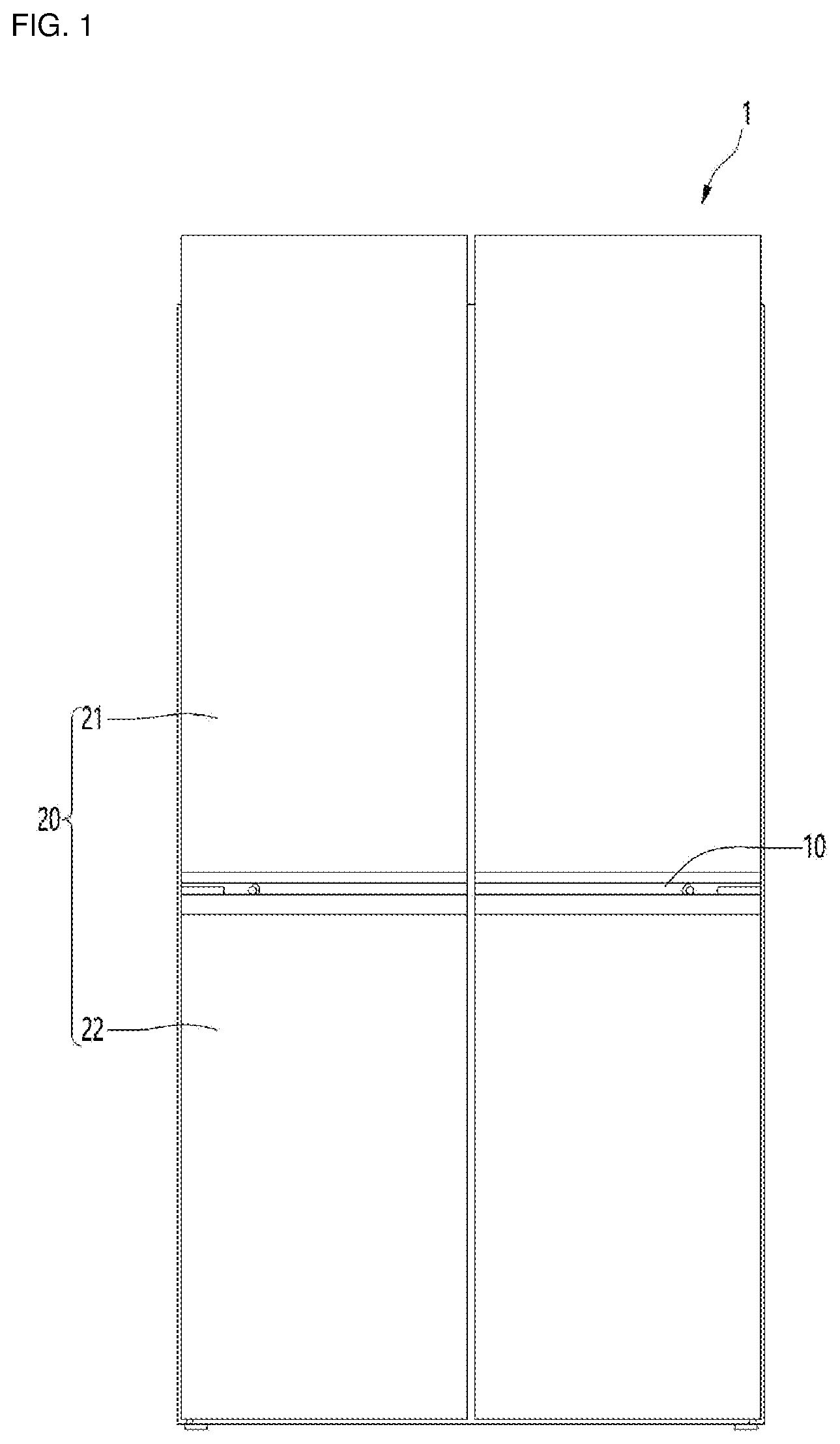 Patent US12480705 Figure 1 – Refrigerator