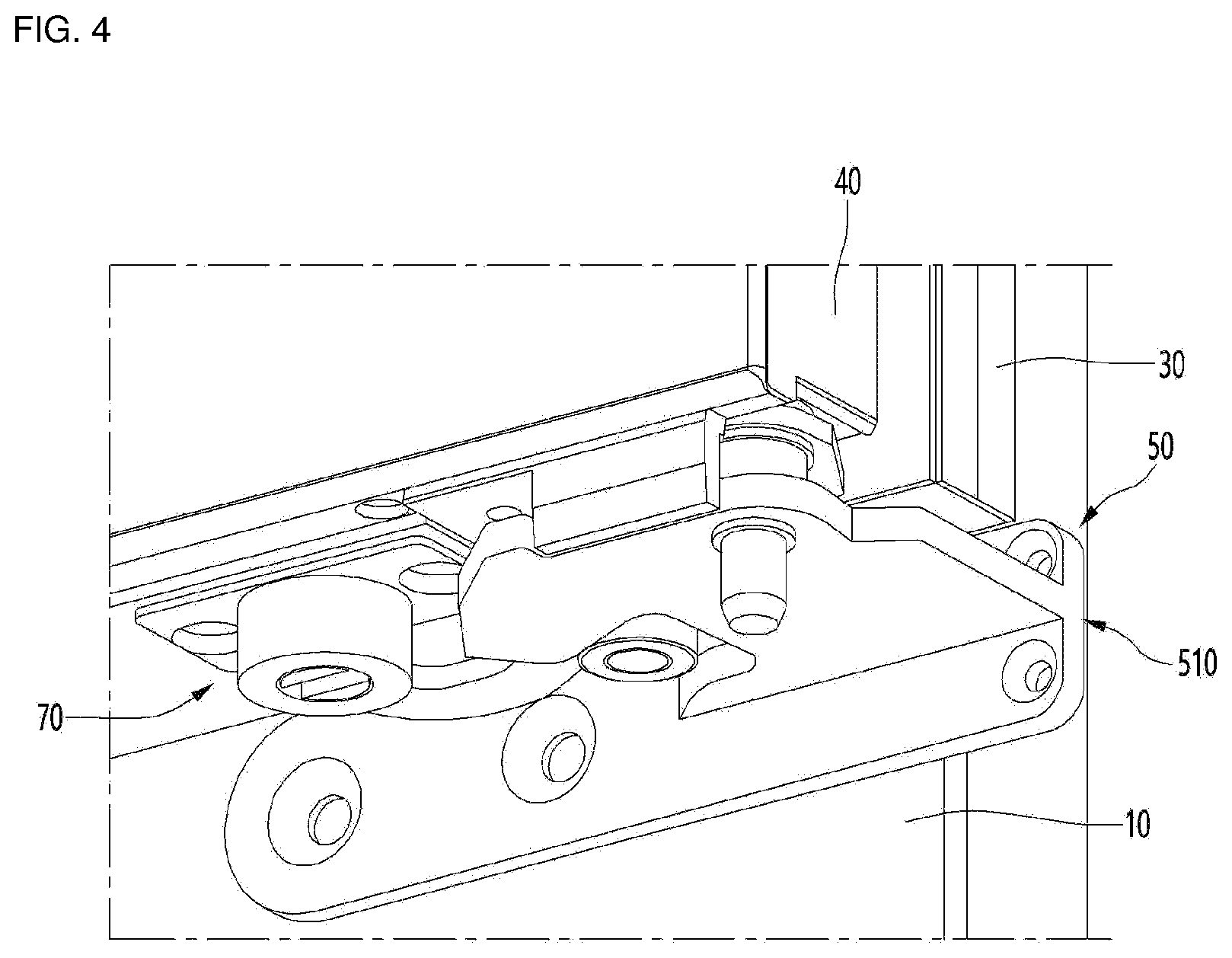 Patent US12480705 Figure 4 – Refrigerator