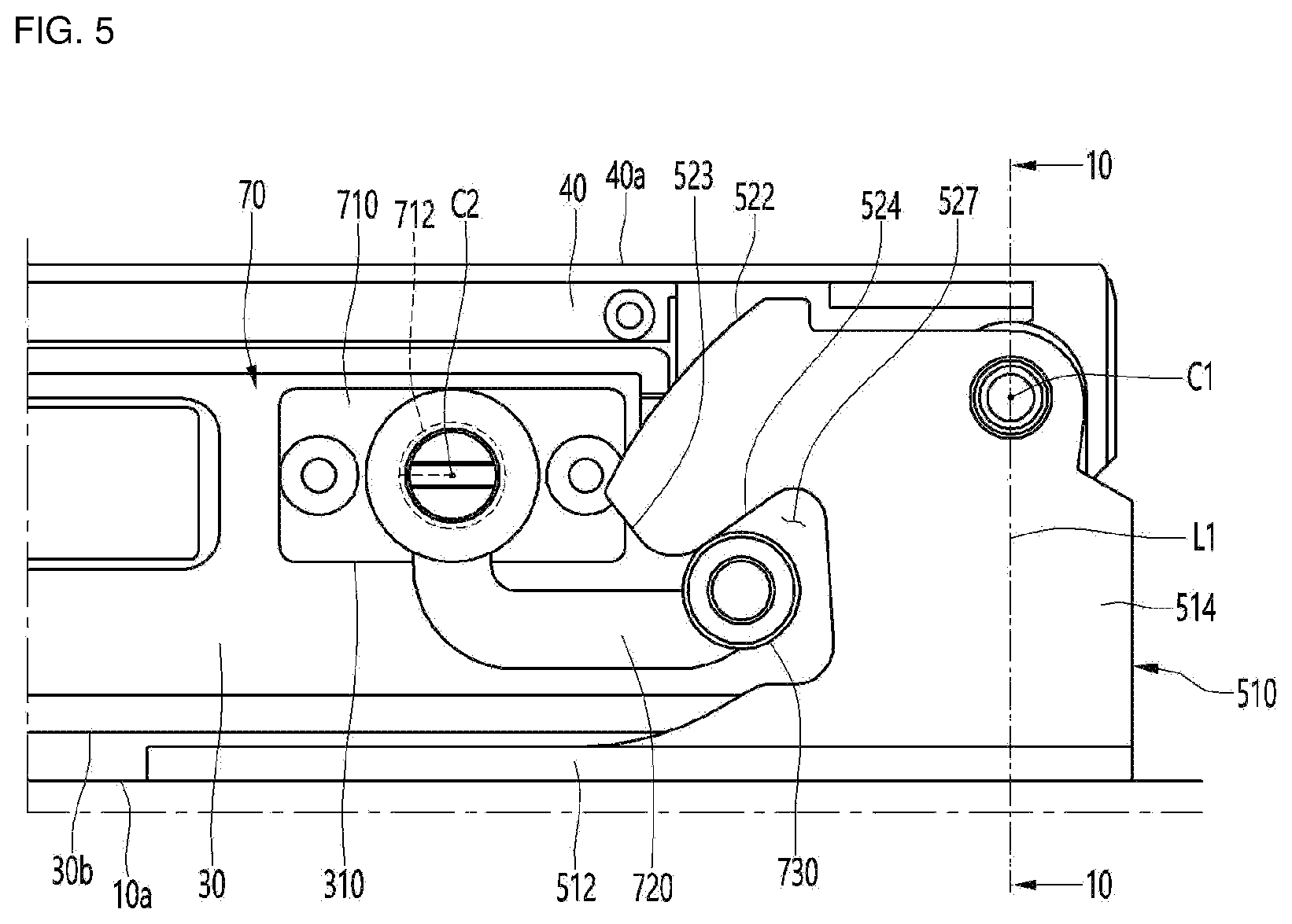Patent US12480705 Figure 5 – Refrigerator