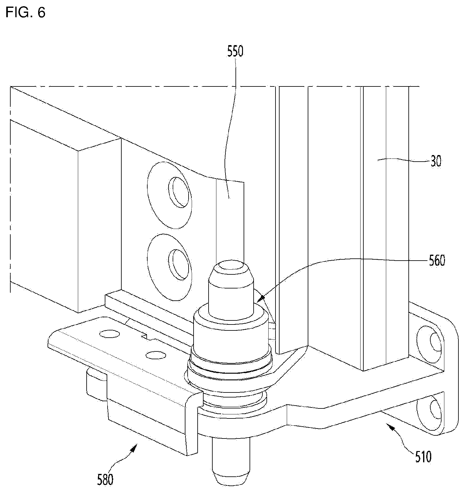 Patent US12480705 Figure 6 – Refrigerator