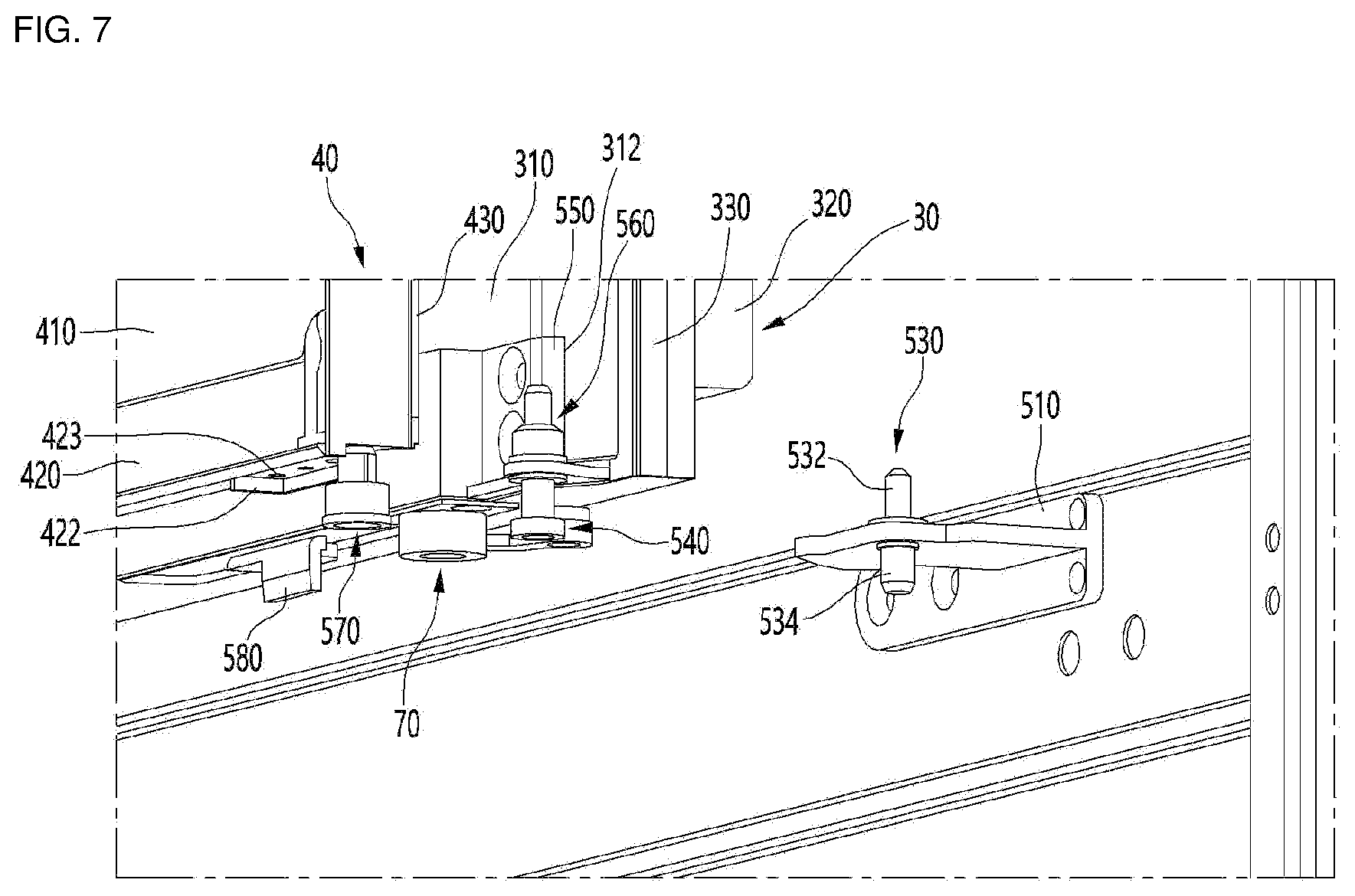 Patent US12480705 Figure 7 – Refrigerator