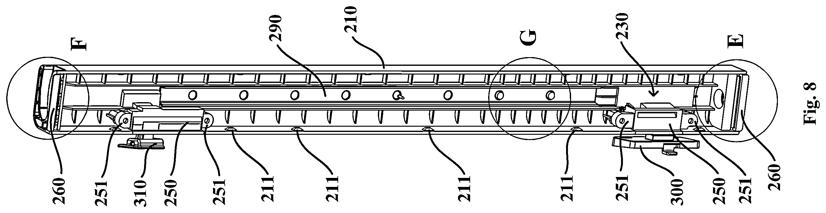 Patent US12480707 Figure 6 – Vertical beam assembly for refrigerator door and refrigerator