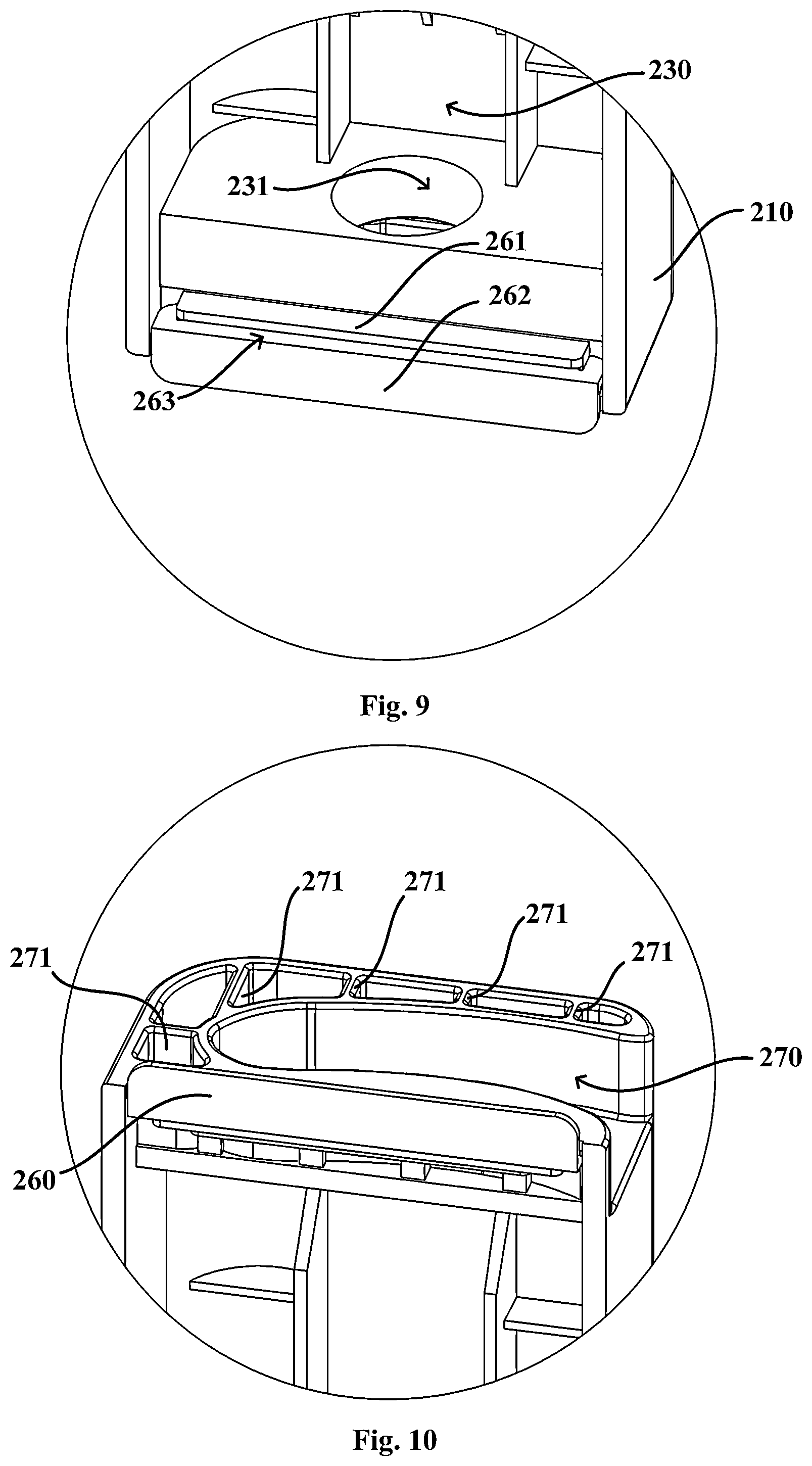 Patent US12480707 Figure 7 – Vertical beam assembly for refrigerator door and refrigerator