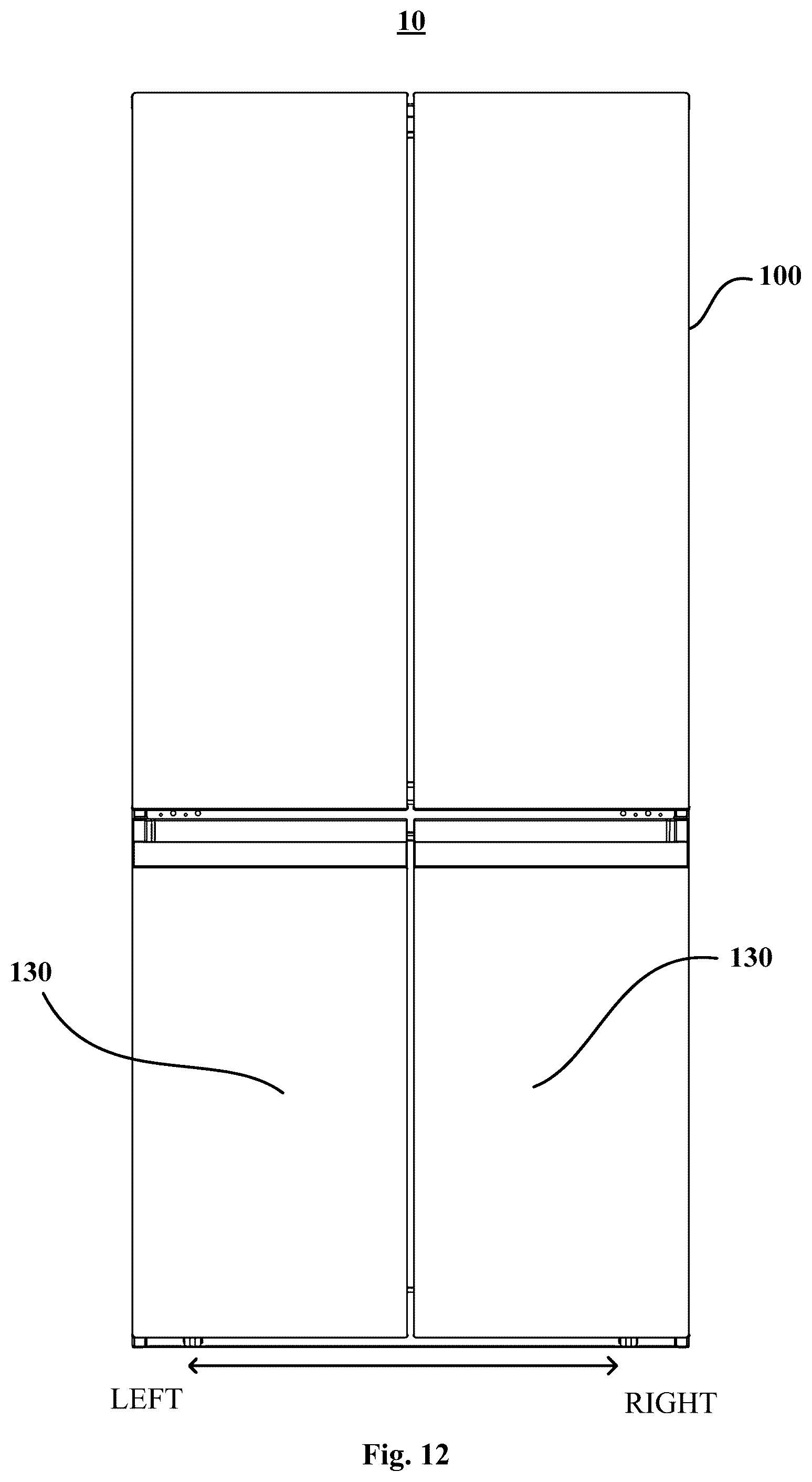 Patent US12480707 Figure 9 – Vertical beam assembly for refrigerator door and refrigerator