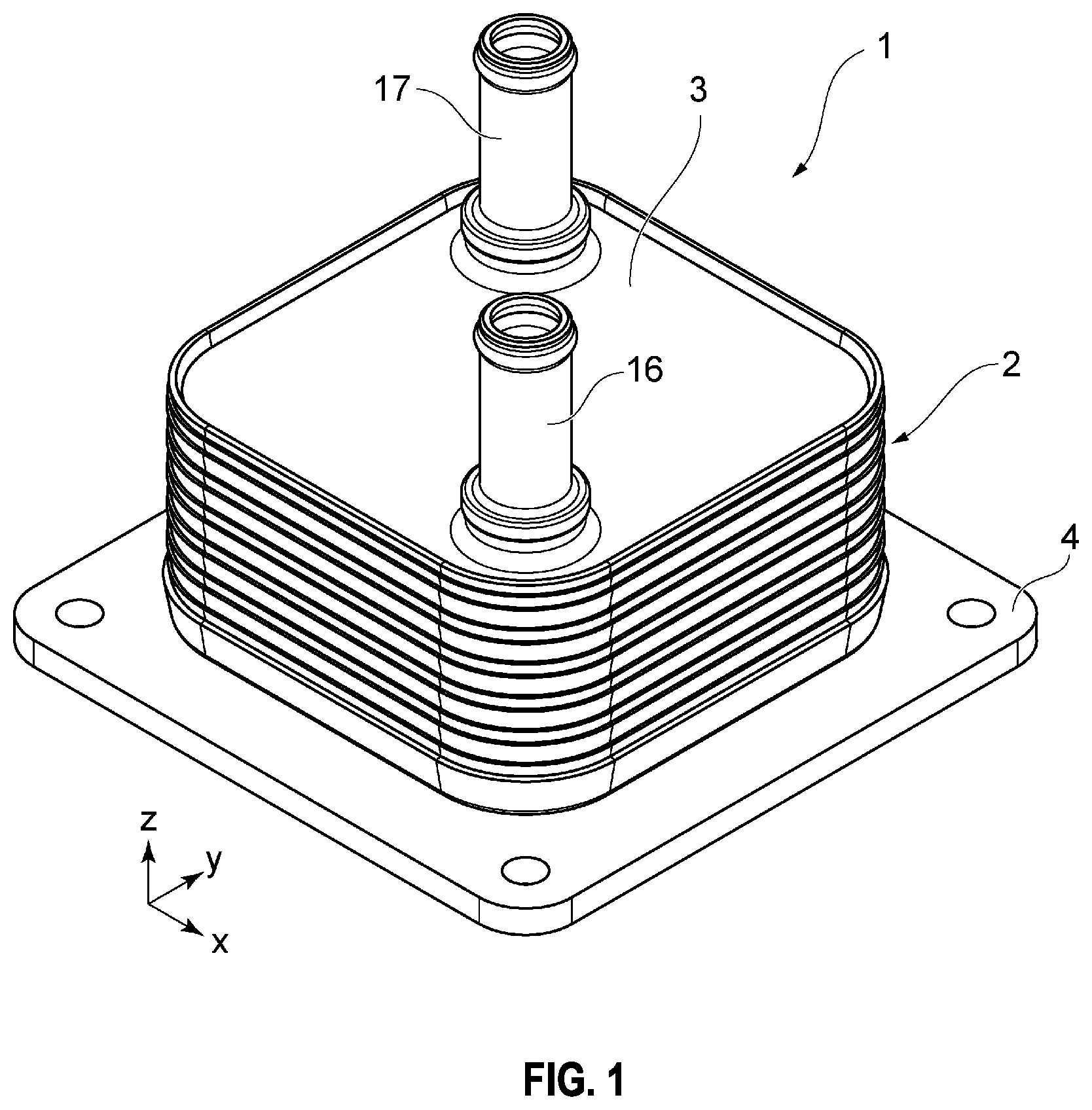 Patent US12480715 Figure 1 – Heat exchanger