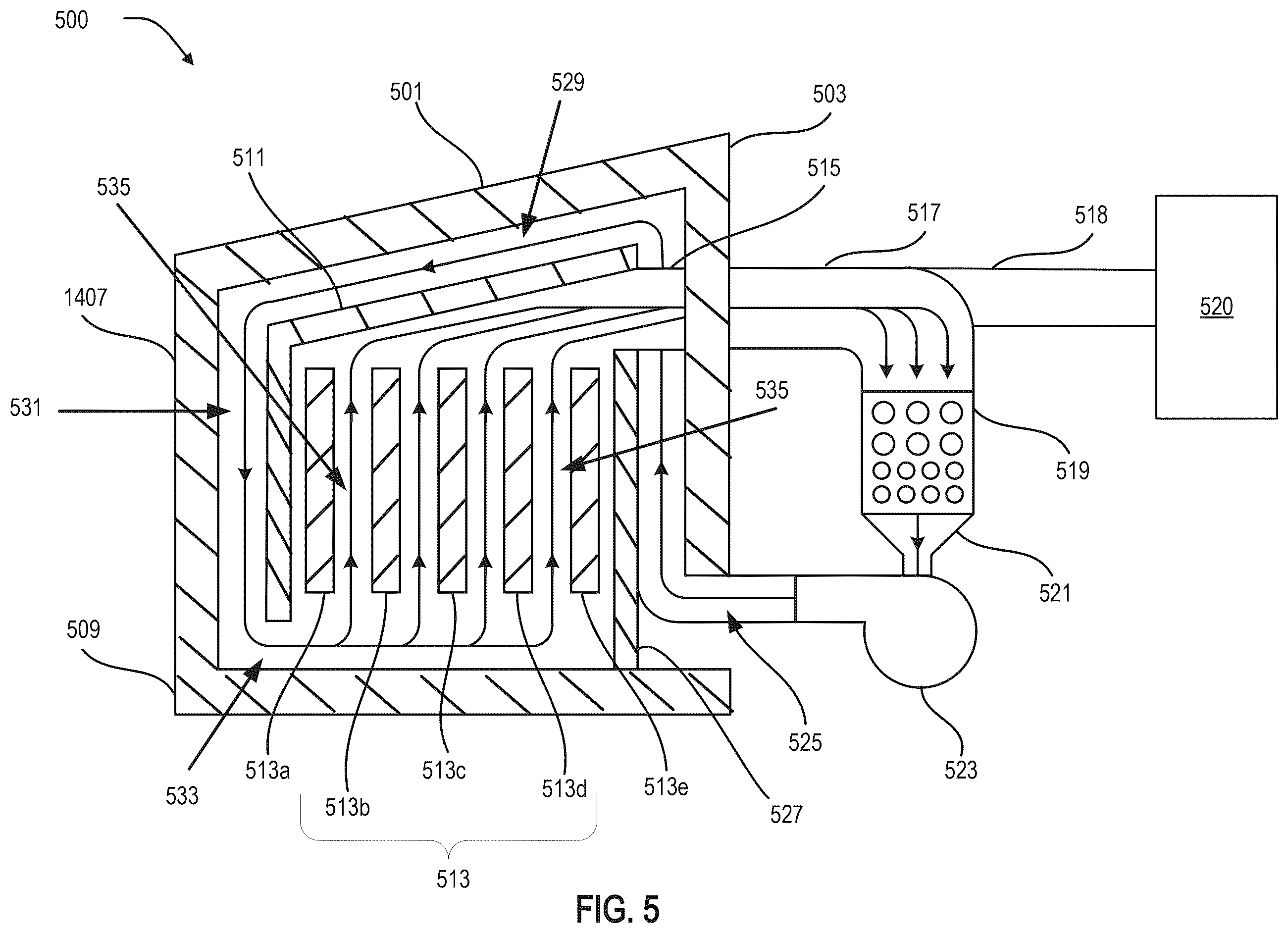 Patent US12480719 Figure 5 – Thermal energy storage system for simple and combined cycle power generation