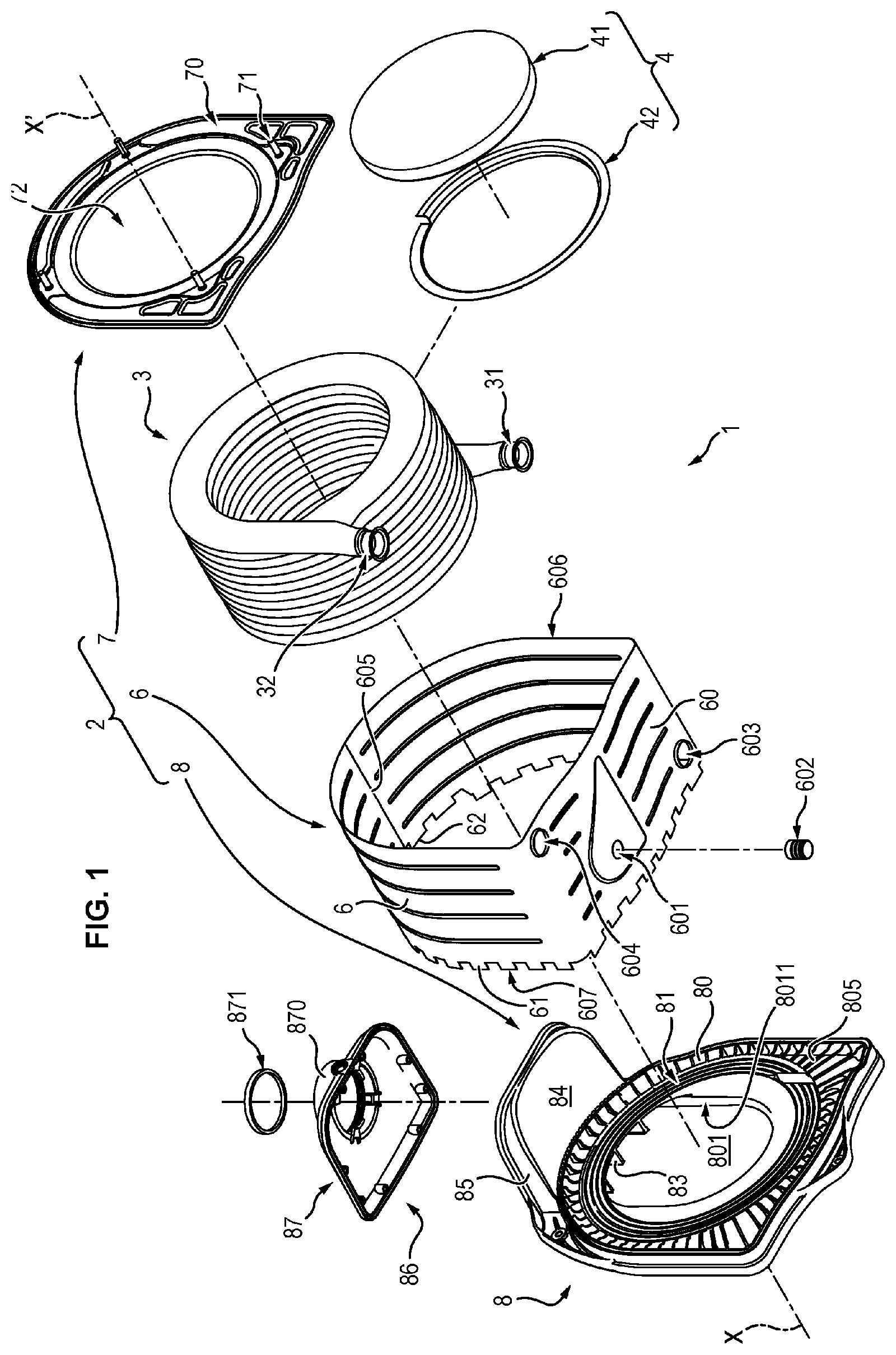 Patent US12480724 — Condensation heat exchanger — Figure 1