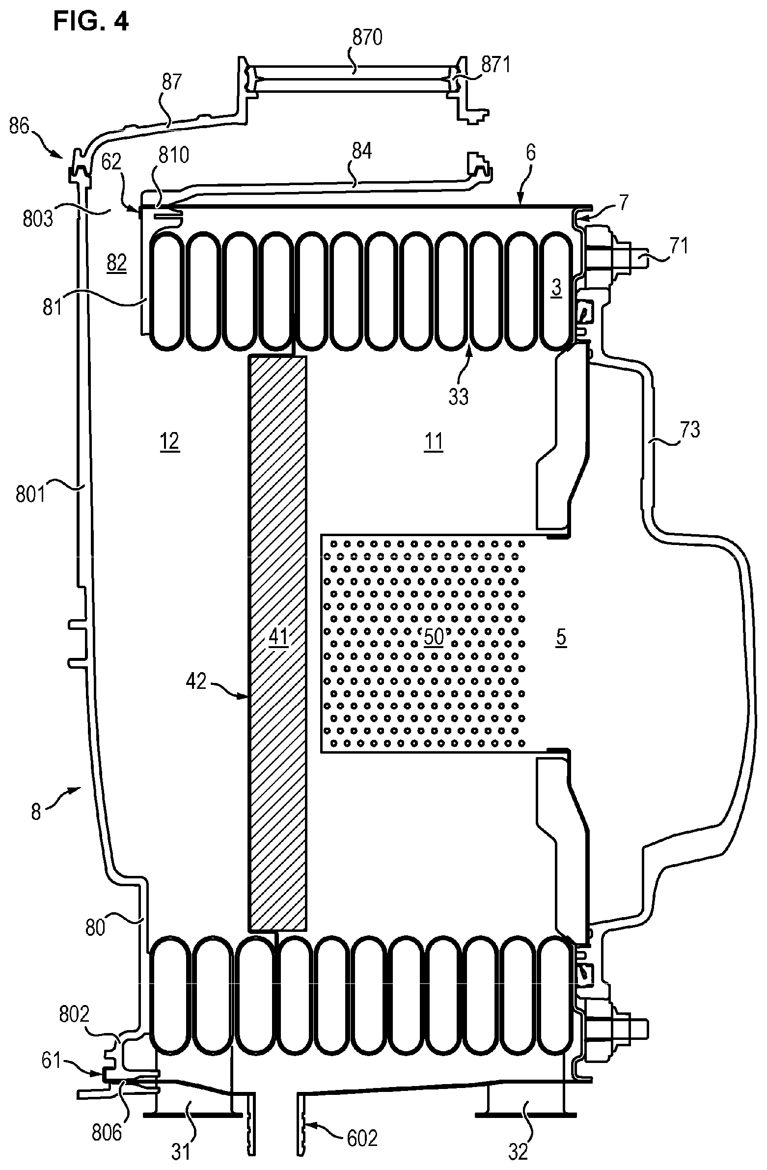 Patent US12480724 Figure 4 – Condensation heat exchanger