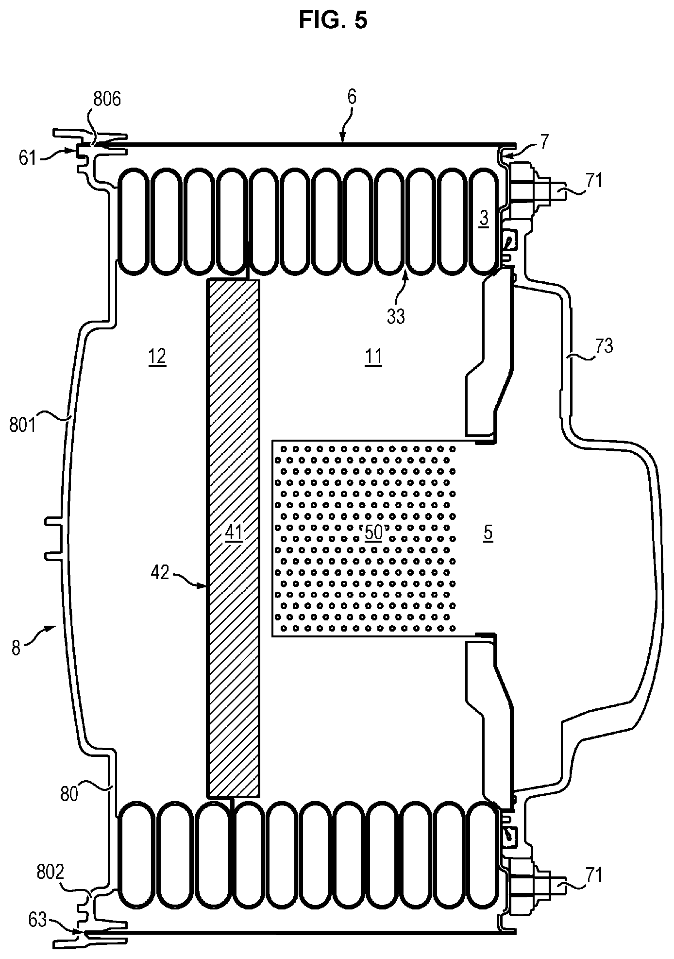 Patent US12480724 Figure 5 – Condensation heat exchanger
