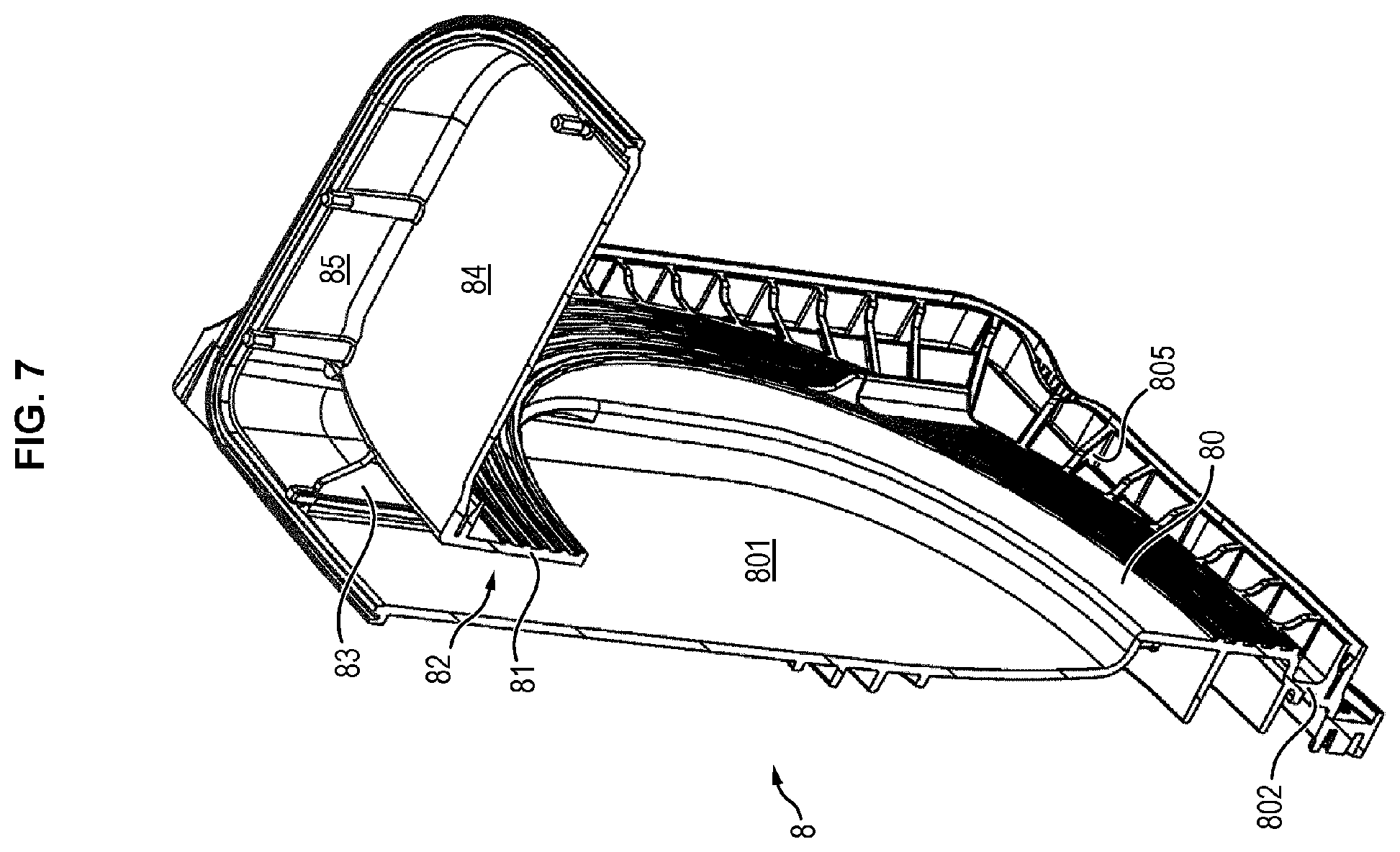 Patent US12480724 Figure 7 – Condensation heat exchanger