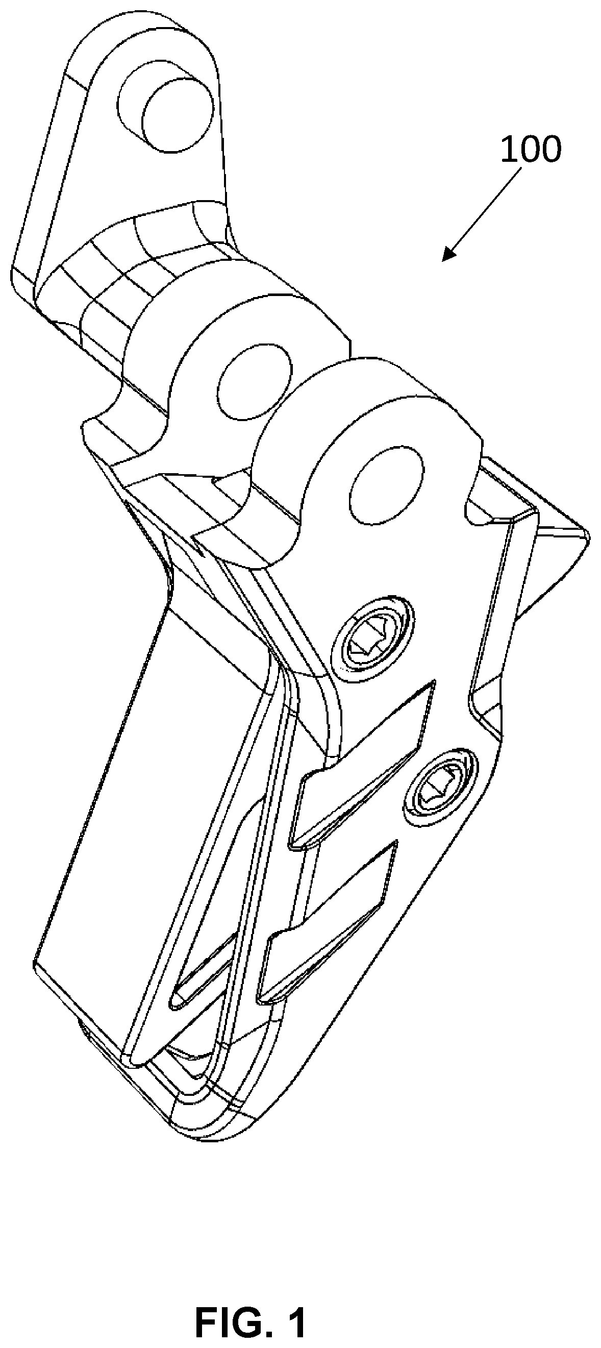 Patent US12480728 Figure 1 – Firearm trigger with safety blade