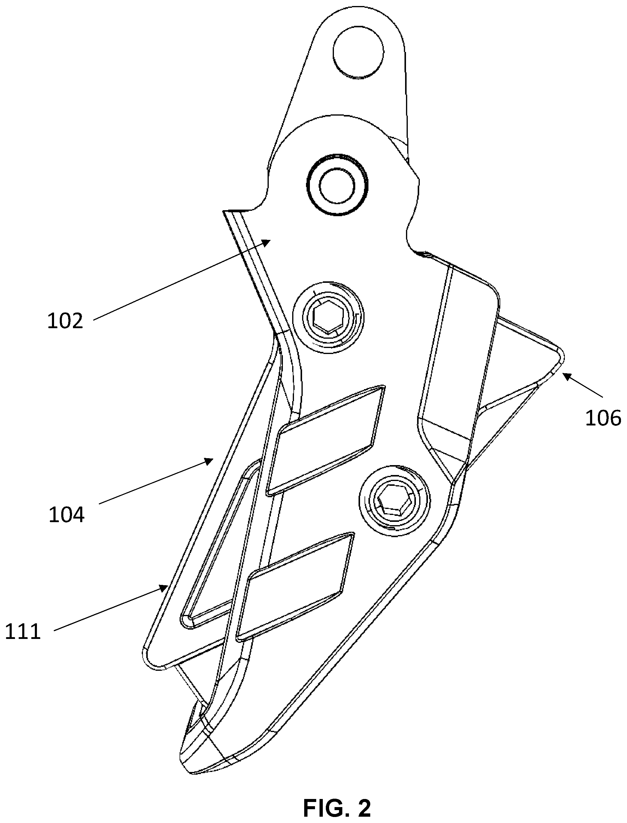 Patent US12480728 Figure 2 – Firearm trigger with safety blade