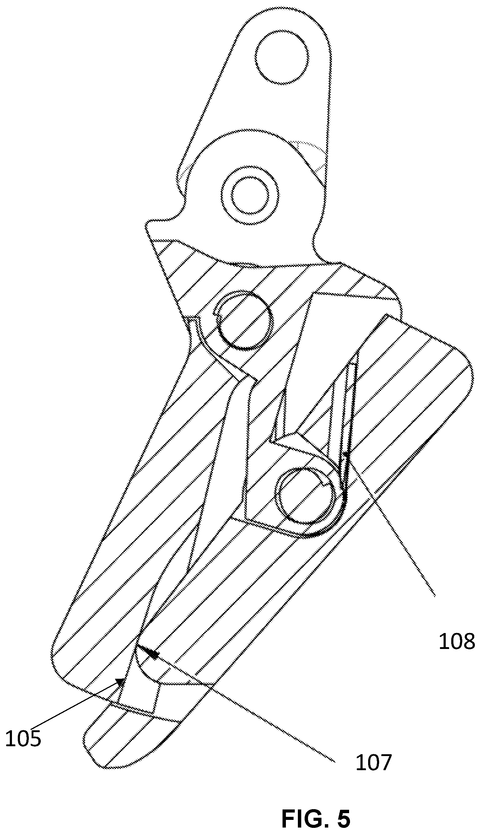 Patent US12480728 Figure 5 – Firearm trigger with safety blade