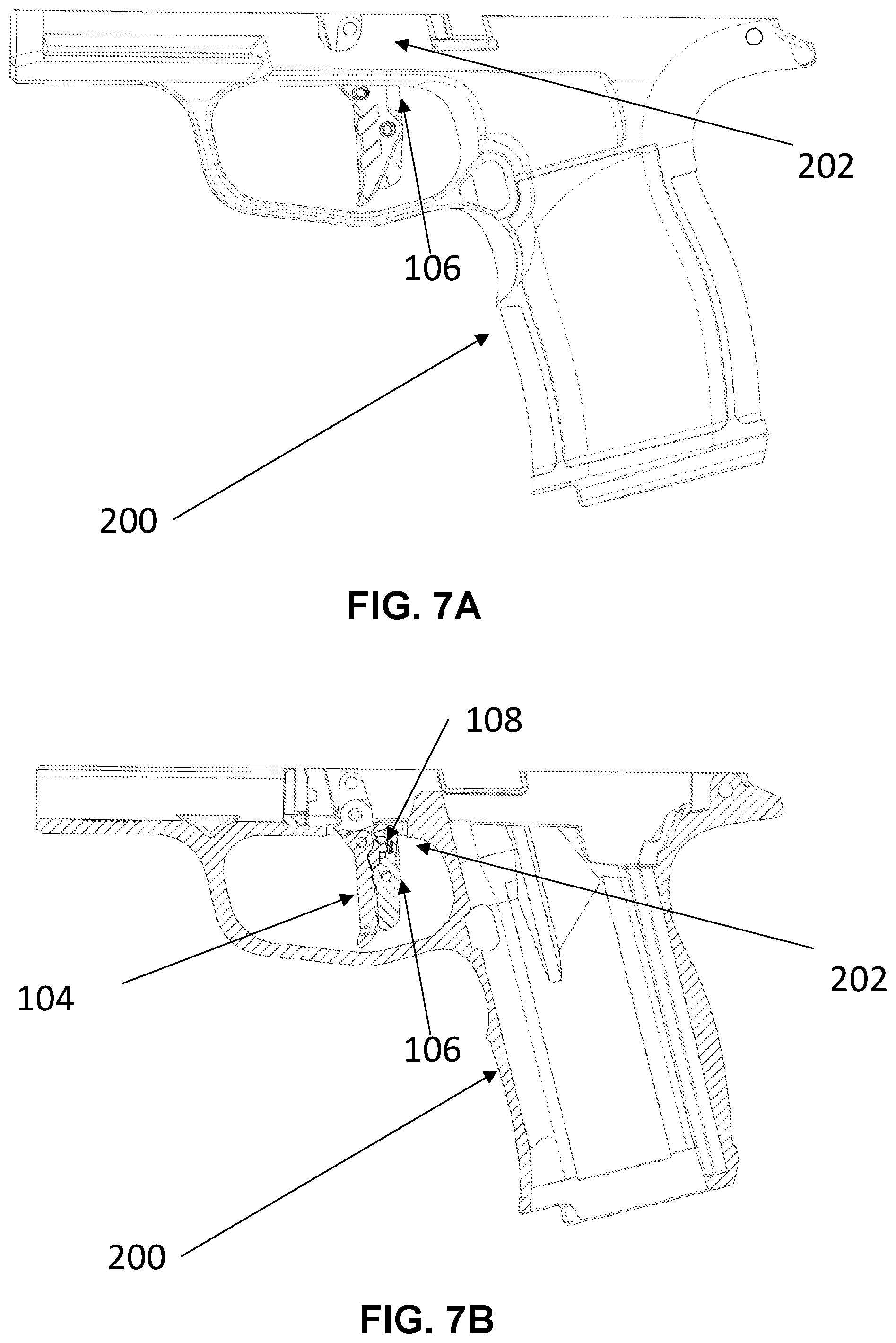 Patent US12480728 Figure 7 – Firearm trigger with safety blade