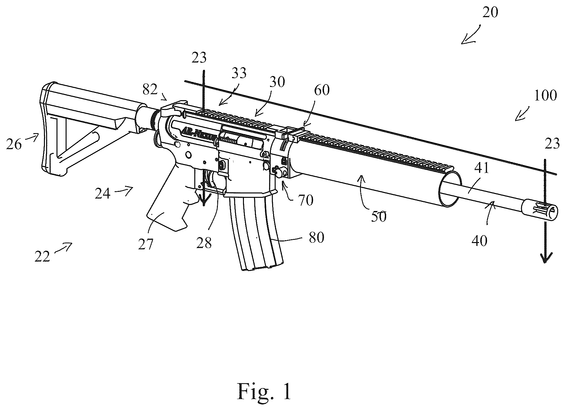 Patent US12480729 — Firearms, systems, and methods for quick connection of a barrel to a firearm — Figure 1