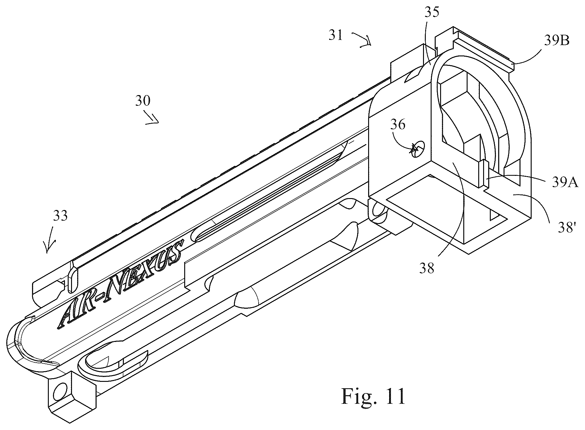 Patent US12480729 Figure 11 – Firearms, systems, and methods for quick connection of a barrel to a firearm