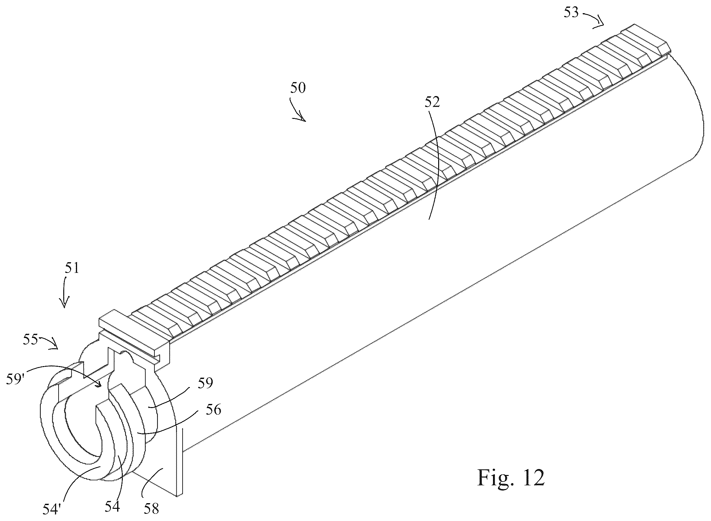 Patent US12480729 Figure 12 – Firearms, systems, and methods for quick connection of a barrel to a firearm