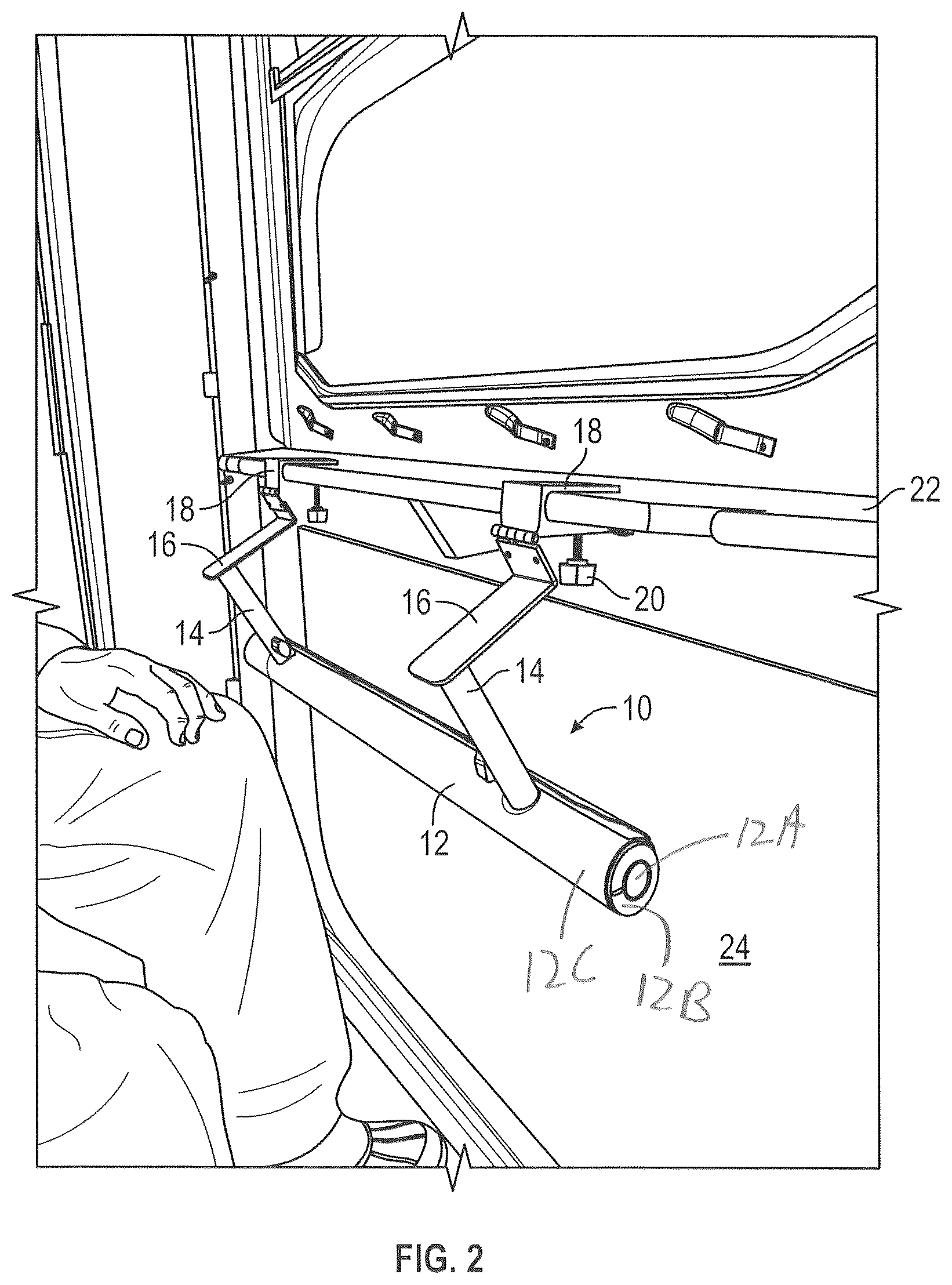 Patent US12480730 Figure 2 – Firearm shooting rest