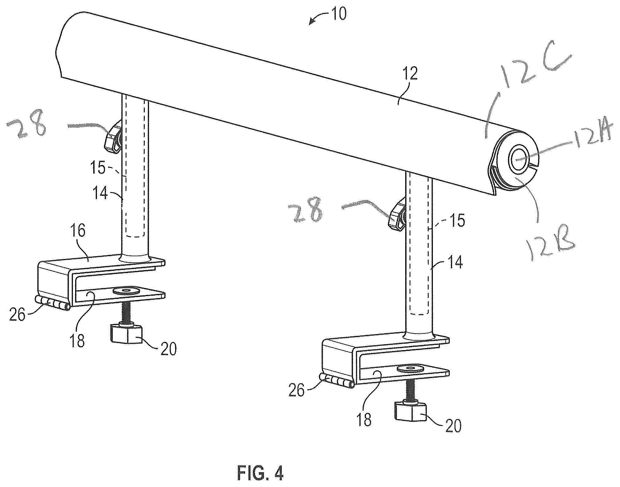 Patent US12480730 Figure 4 – Firearm shooting rest