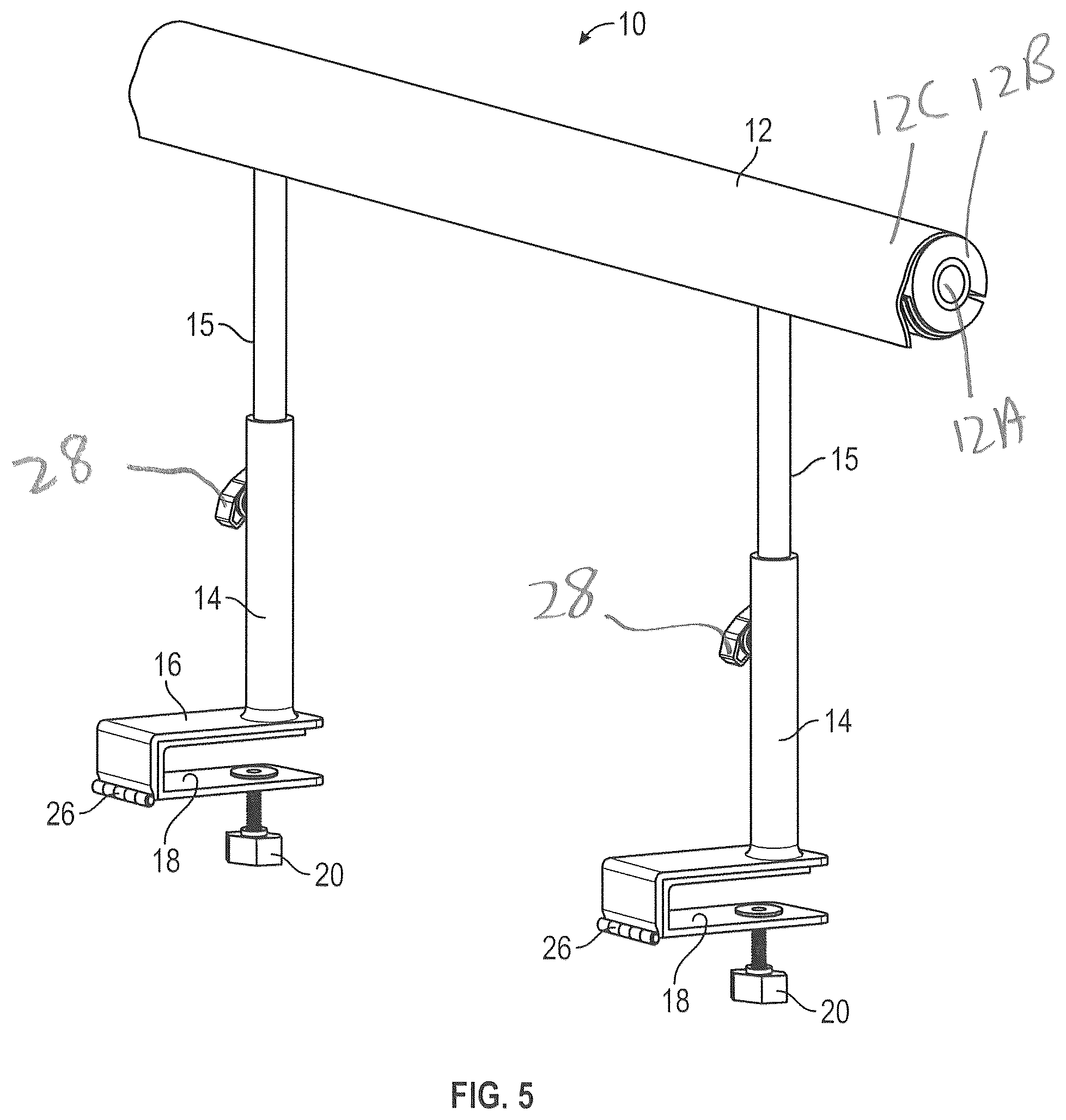 Patent US12480730 Figure 5 – Firearm shooting rest