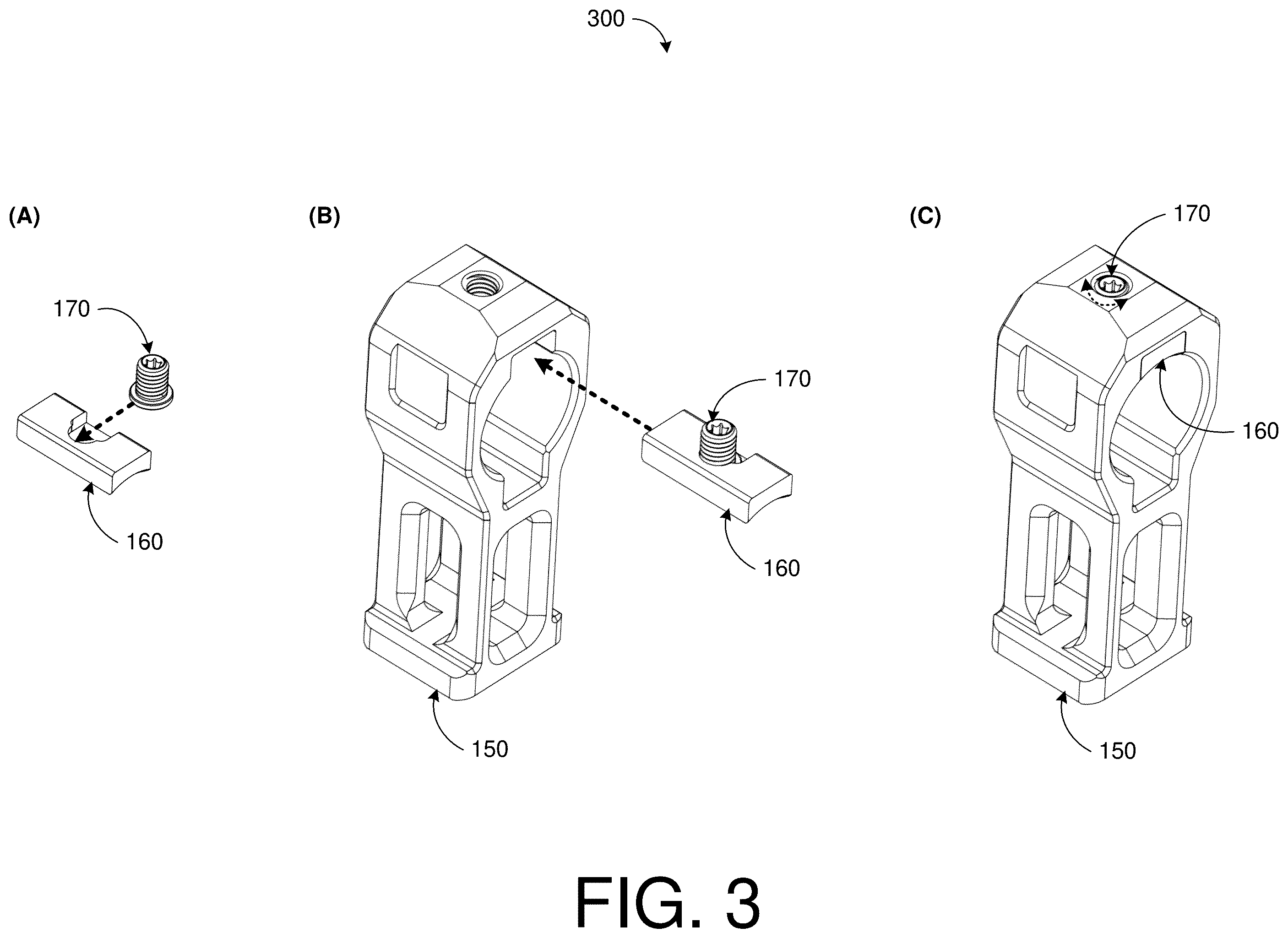 Patent US12480733 Figure 3 – Firearm lower receiver extension vise fixture