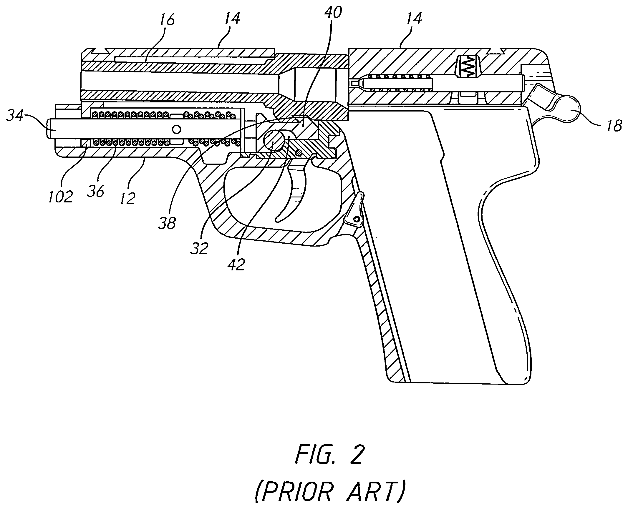 Patent US12480734 Figure 2 – Electrically-powered firearm training device