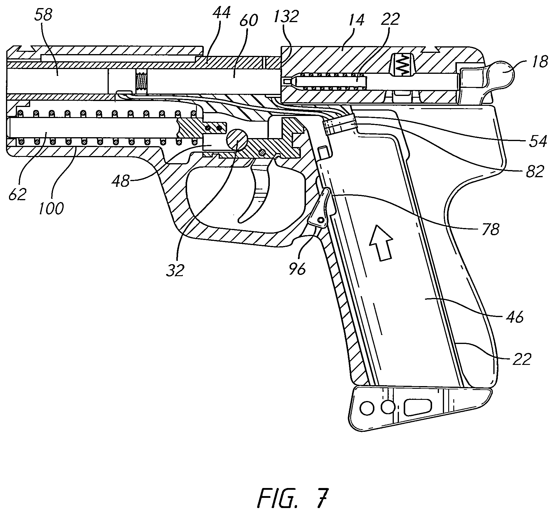 Patent US12480734 Figure 5 – Electrically-powered firearm training device
